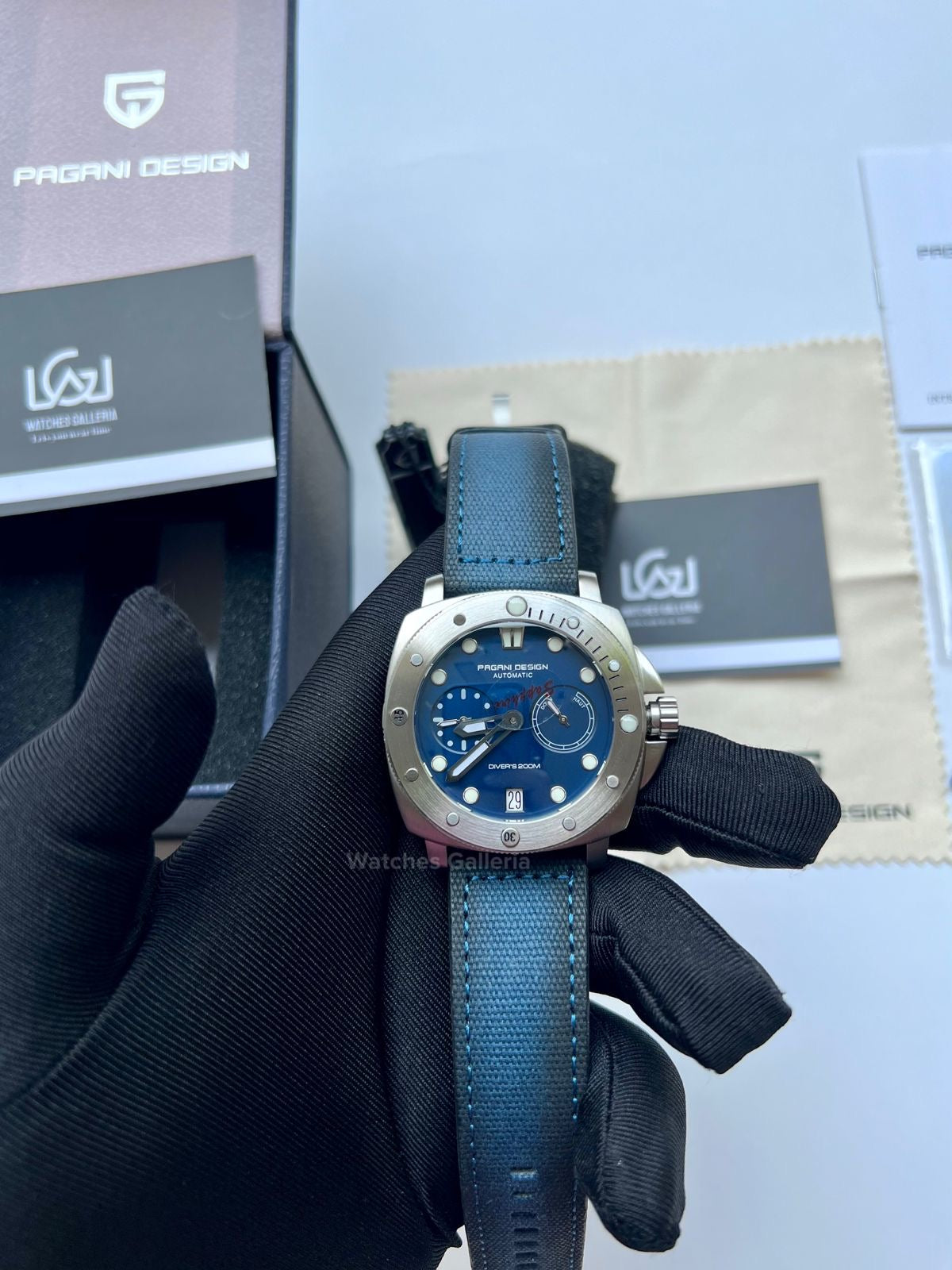 Pagani Design Submersible Automatic Divers Watch (Blue) PD1767 Watches Galleria