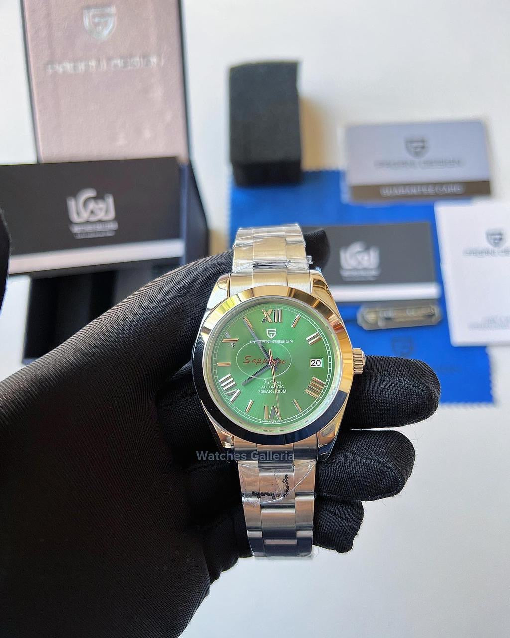 Pagani Design Oyster Date Roman Automatic (Green) PD1691