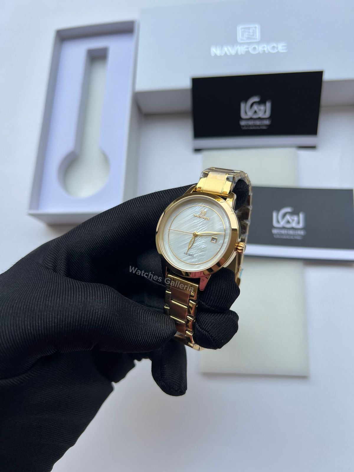 Naviforce Ladies Date Just (Gold) NF5008L Watches Galleria