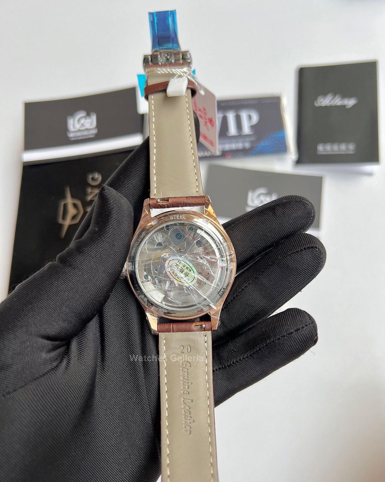 Ailang Double Flywheel Automatic (White/Brown) AL8822