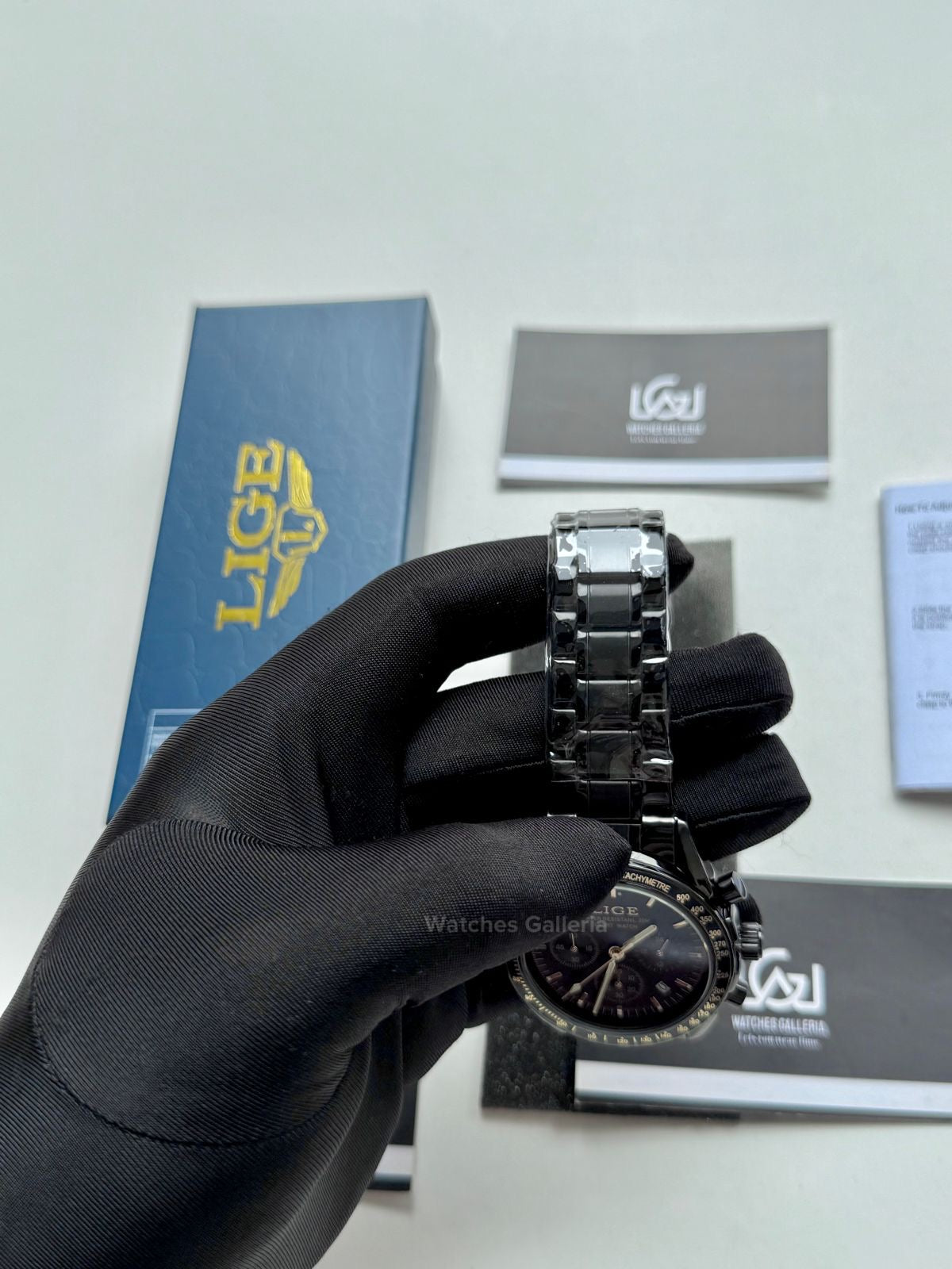 Lige Speedmaster Quartz (Black) lige89137 Watches Galleria