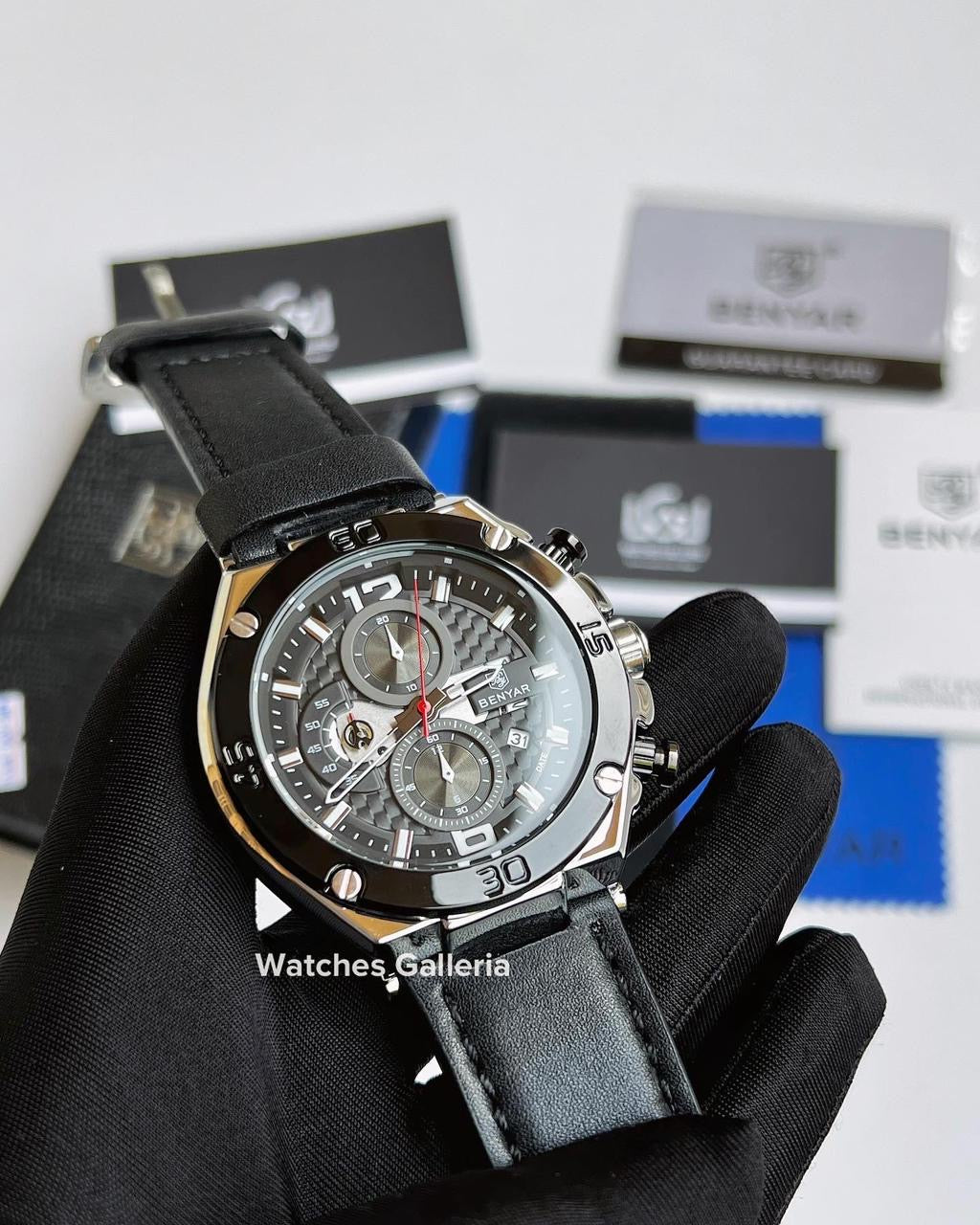 Benyar Chronograph Quartz (Black Silver) BY5151