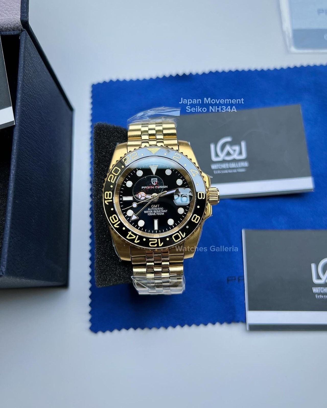 Pagani Design GMT Master II V5 Automatic Seiko NH34A (Full Gold) PD1662A âDISCONTINUEDâ