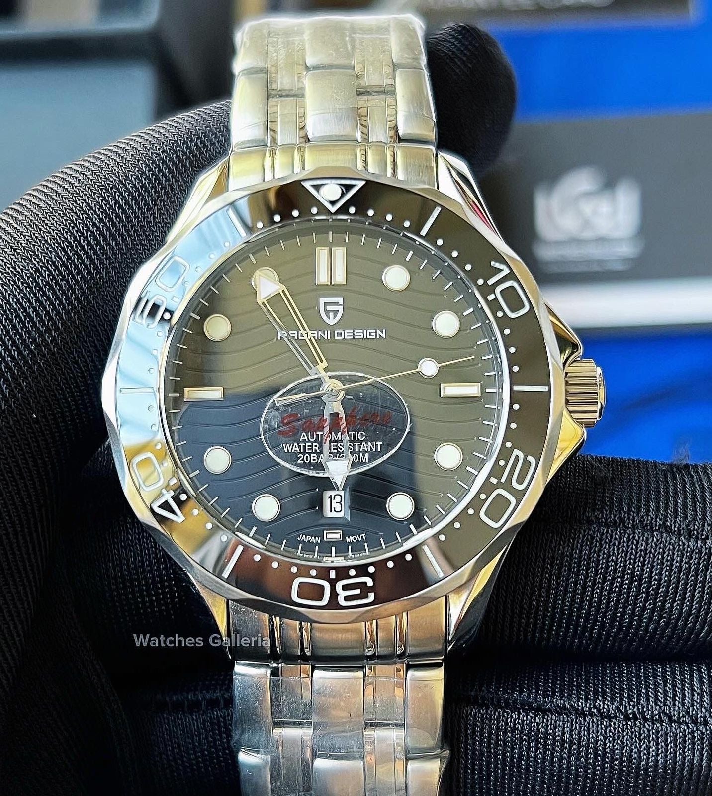 Pagani Design Seamaster Diver (Black) PD1685 Watches Galleria
