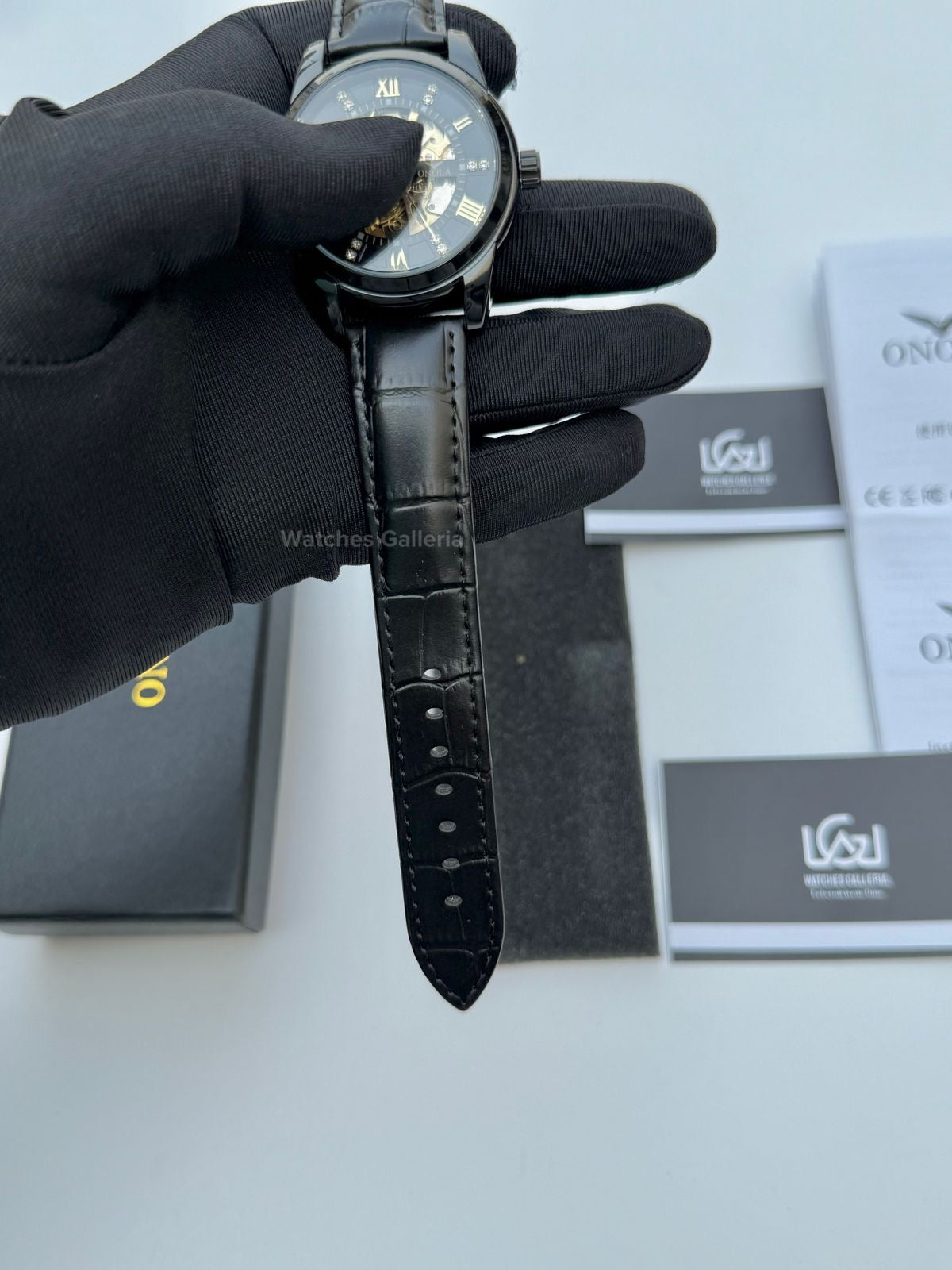 Onola Skeleton Watch Automatic (Black) ON3861 Watches Galleria