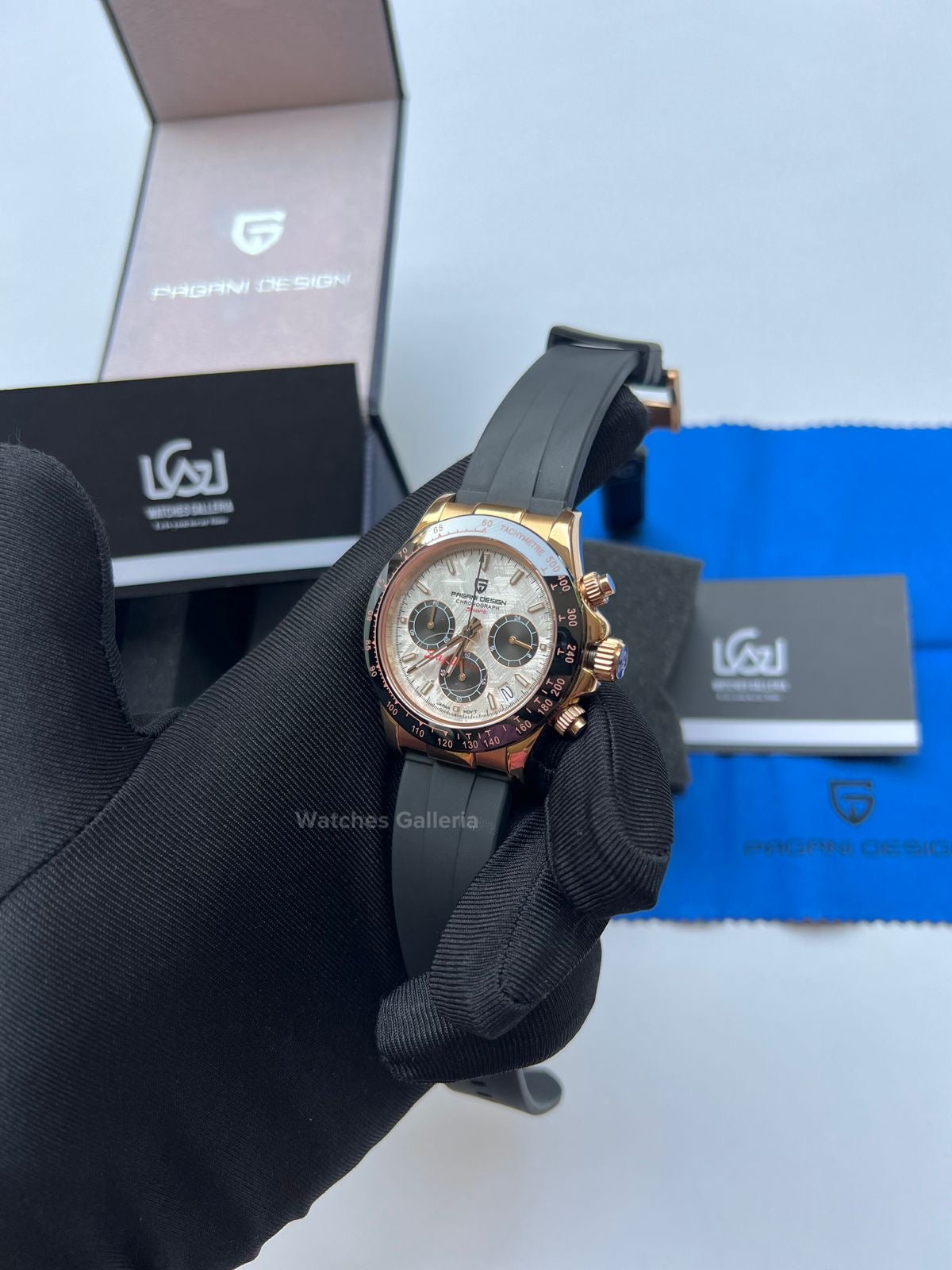 Pagani Design Daytona Quartz Watch (Rose Gold Meteorite) PD1664 Watches Galleria