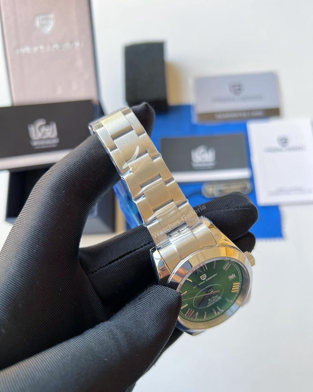 Pagani Design Oyster Date Roman Automatic (Green) PD1691