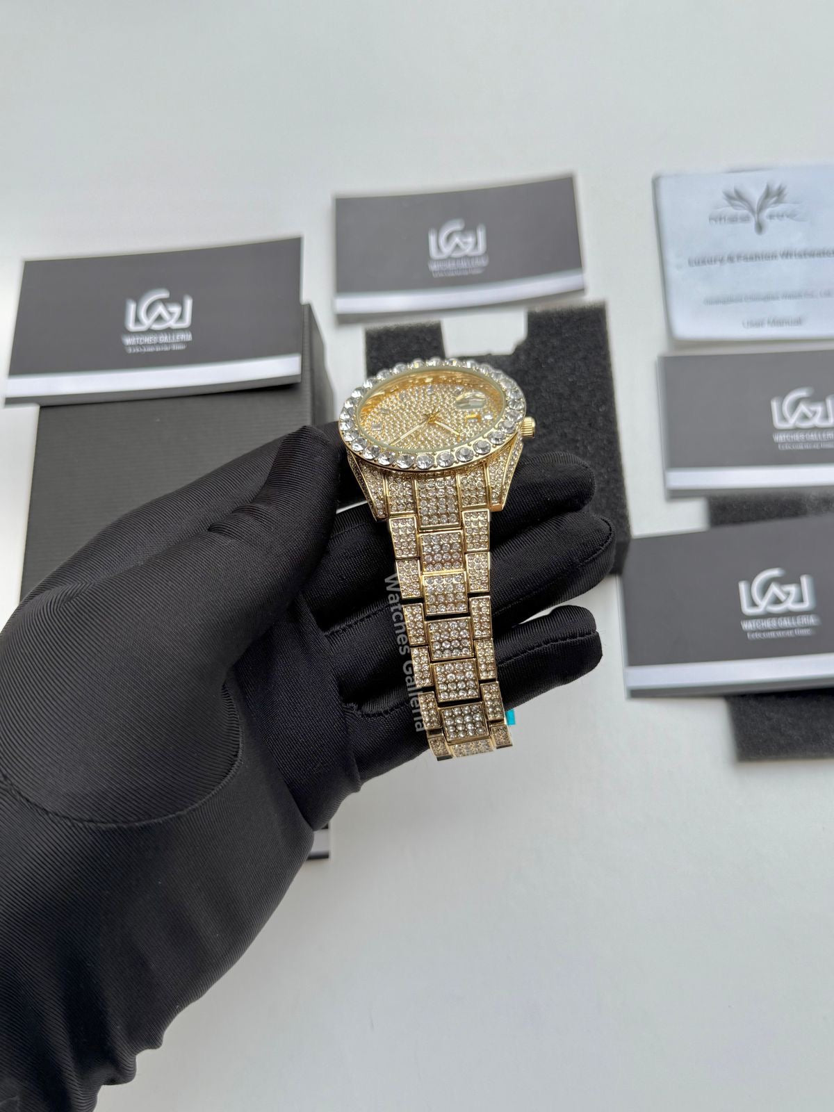 Miss Fox Iced Out Royal Oak Quartz (Gold) MFV332 Watches Galleria