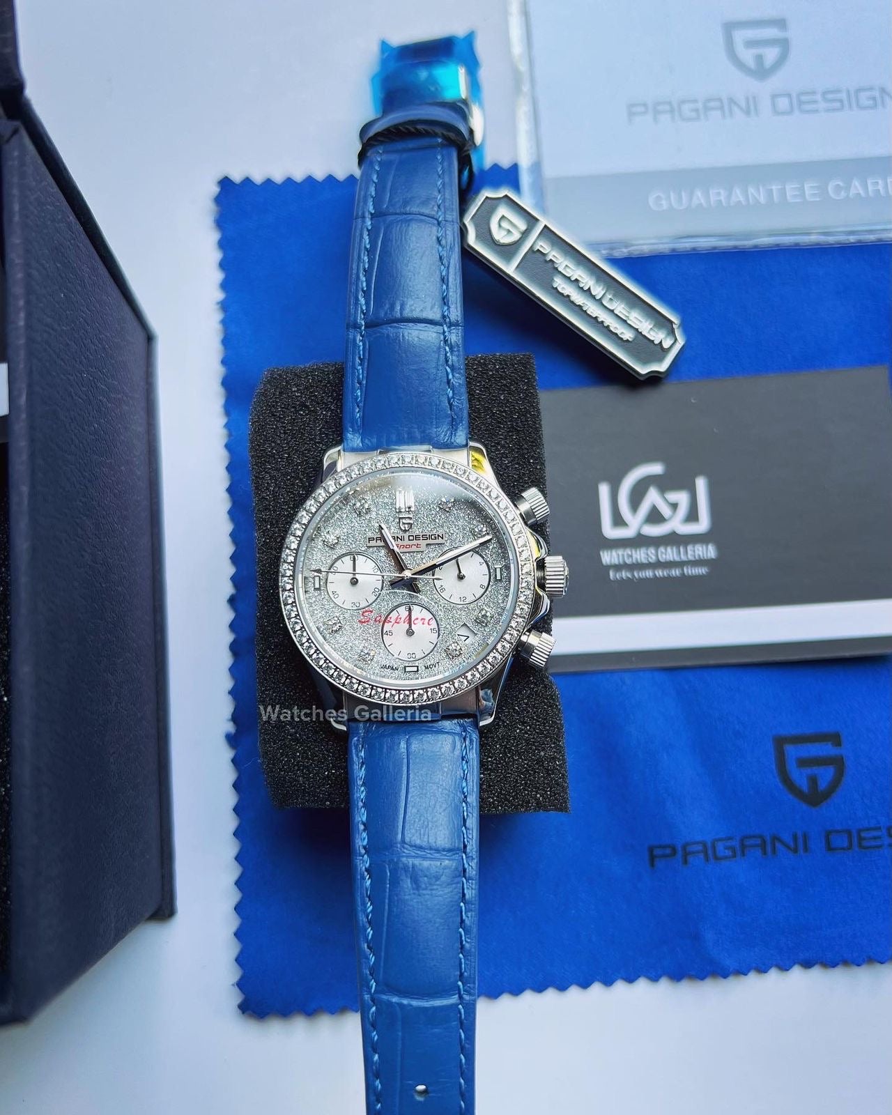 Pagani Design Daytona Stones Quartz Unisex (Blue) PD1730