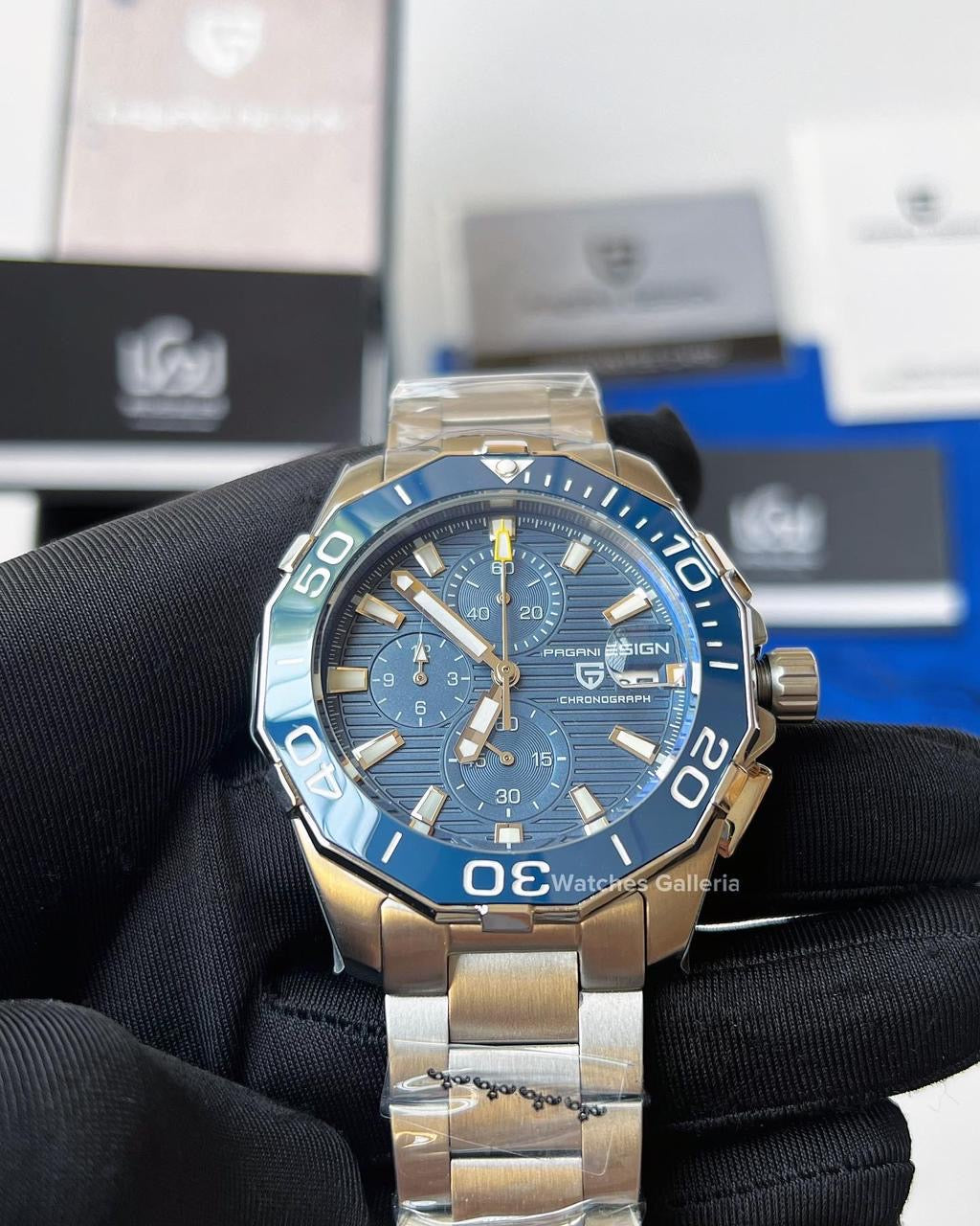 Pagani Design Aquaracer Chronograph Quartz (Blue Dial) PD1617 “DISCONTINUED”