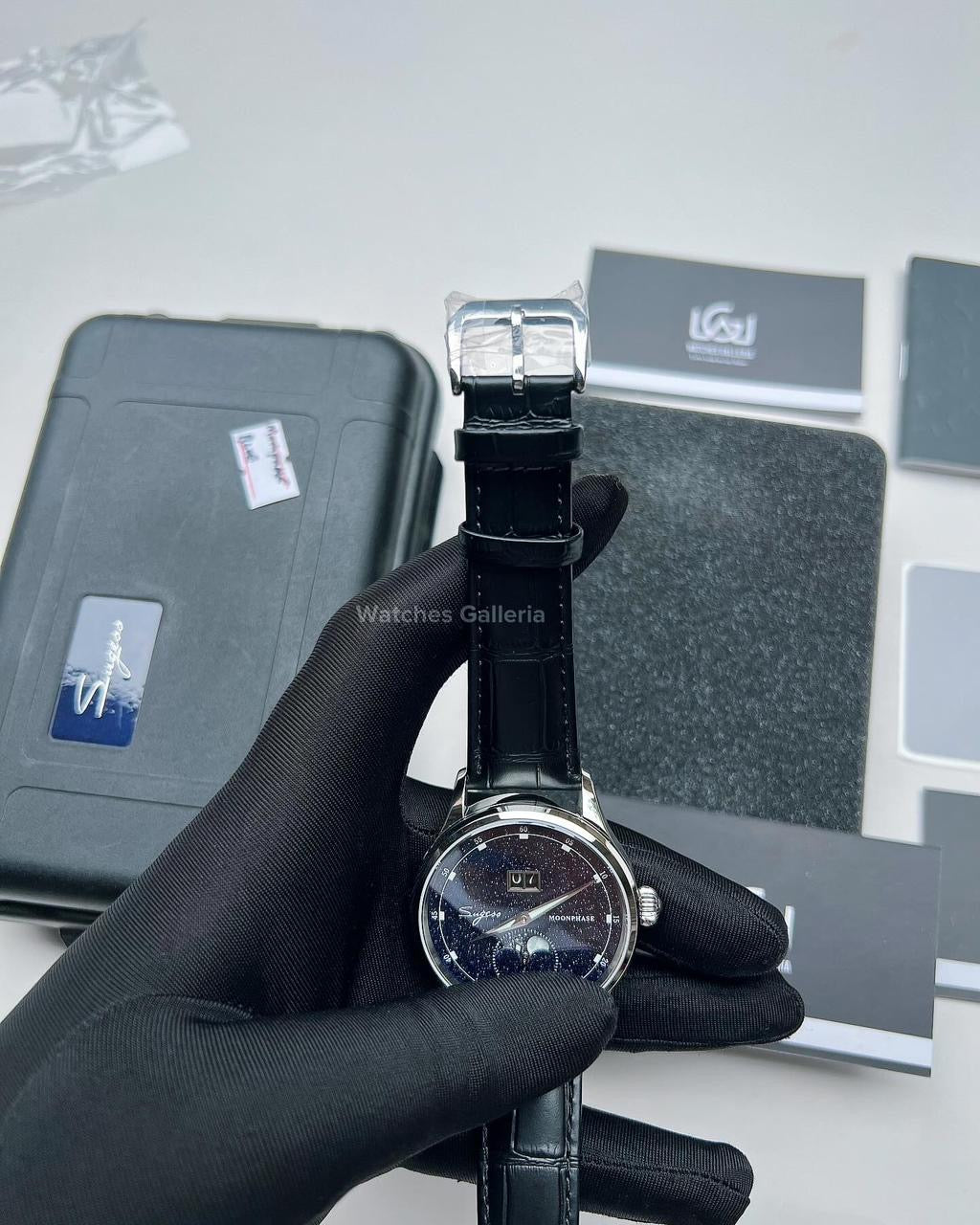 Sugess Moonphase Watch Automatic (Black) S401B Watches Galleria