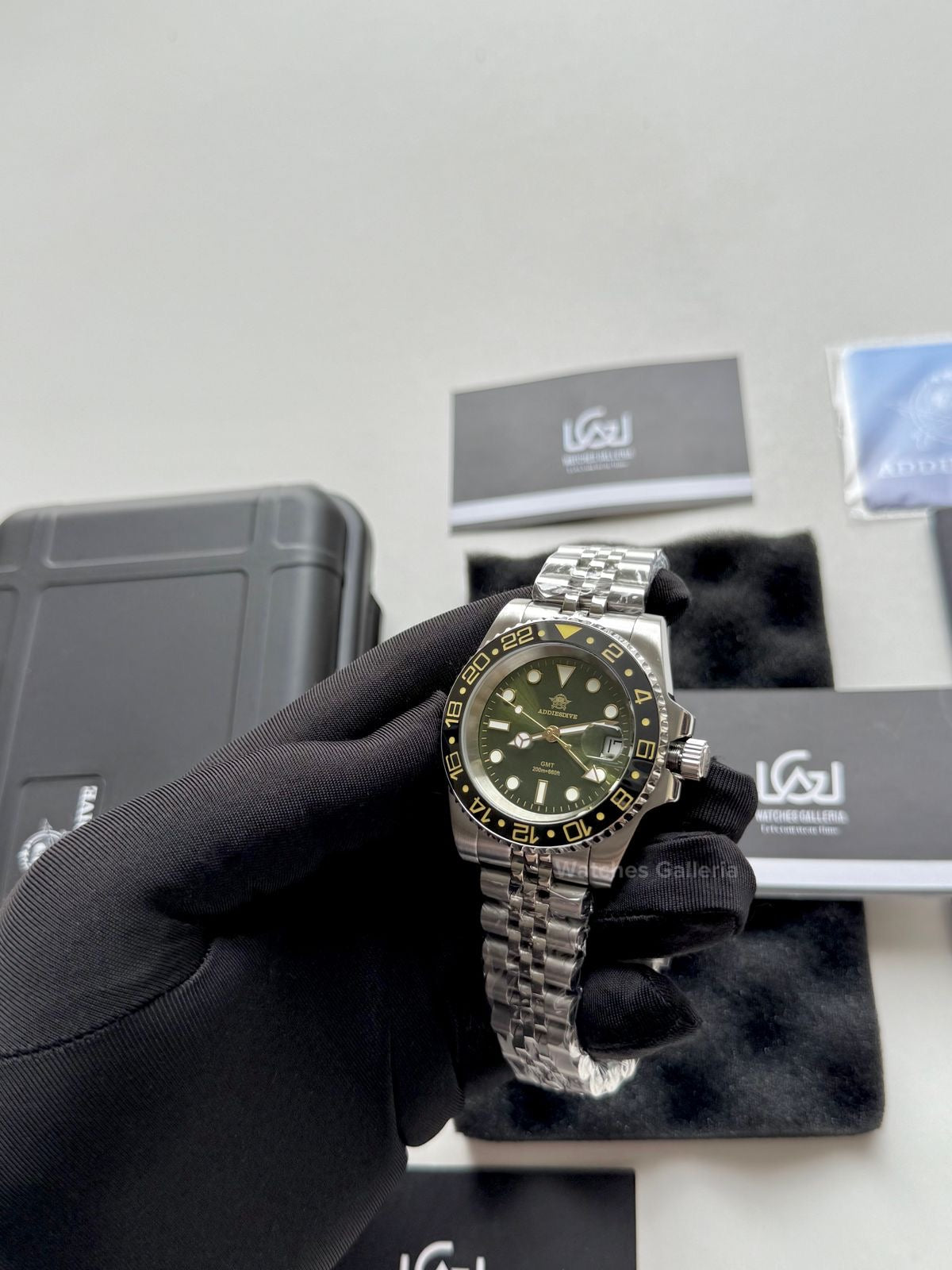 Addiesdive GMT Master Quartz (Green) AD2050 Watches Galleria Š Copyrights All Right Reserved