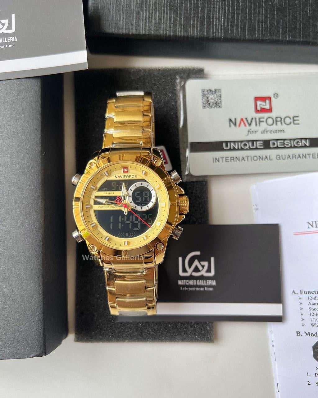 Naviforce Dual Display Quartz Watch (Gold) NF9163