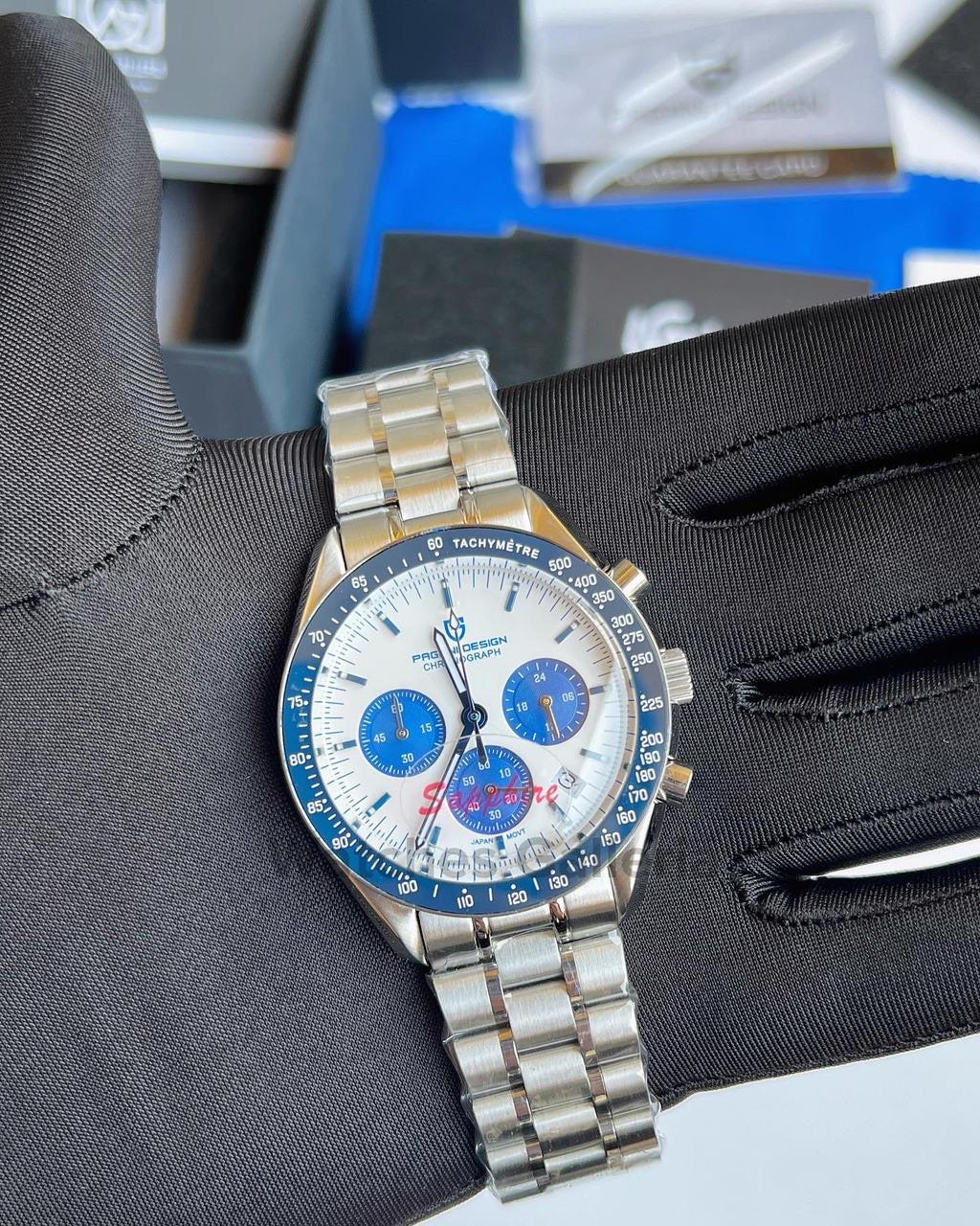 Pagani Design SpeedMaster MoonWatch Quartz (Blue) PD1701