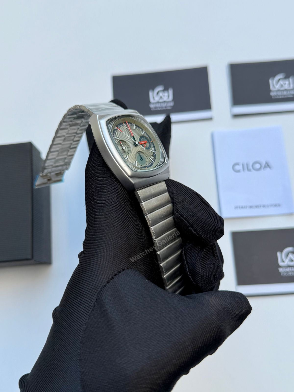 Ciloa Chronograph Steel (Green) ciloa611 Watches Galleria