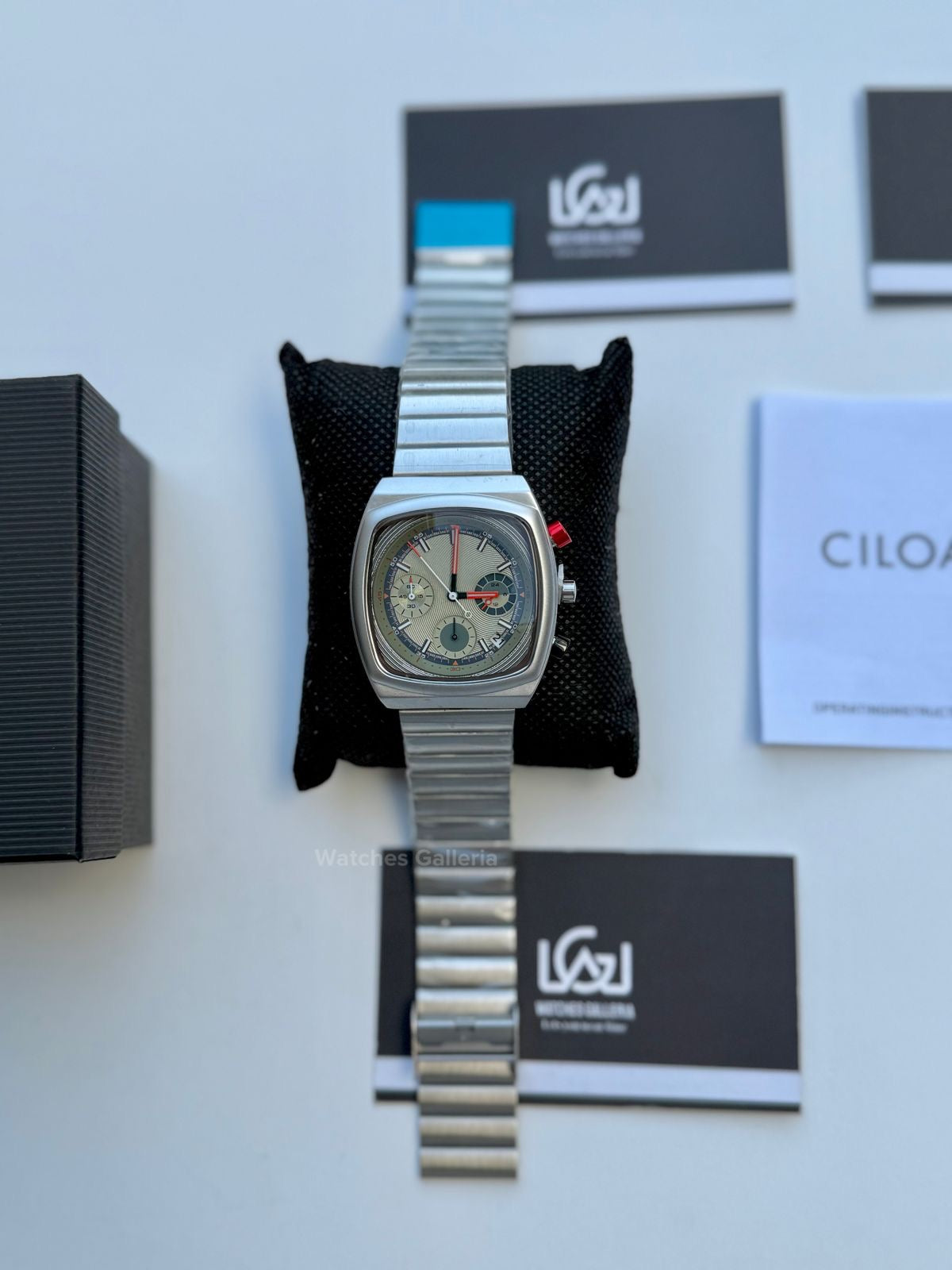 Ciloa Chronograph Steel (Green) ciloa611 Watches Galleria