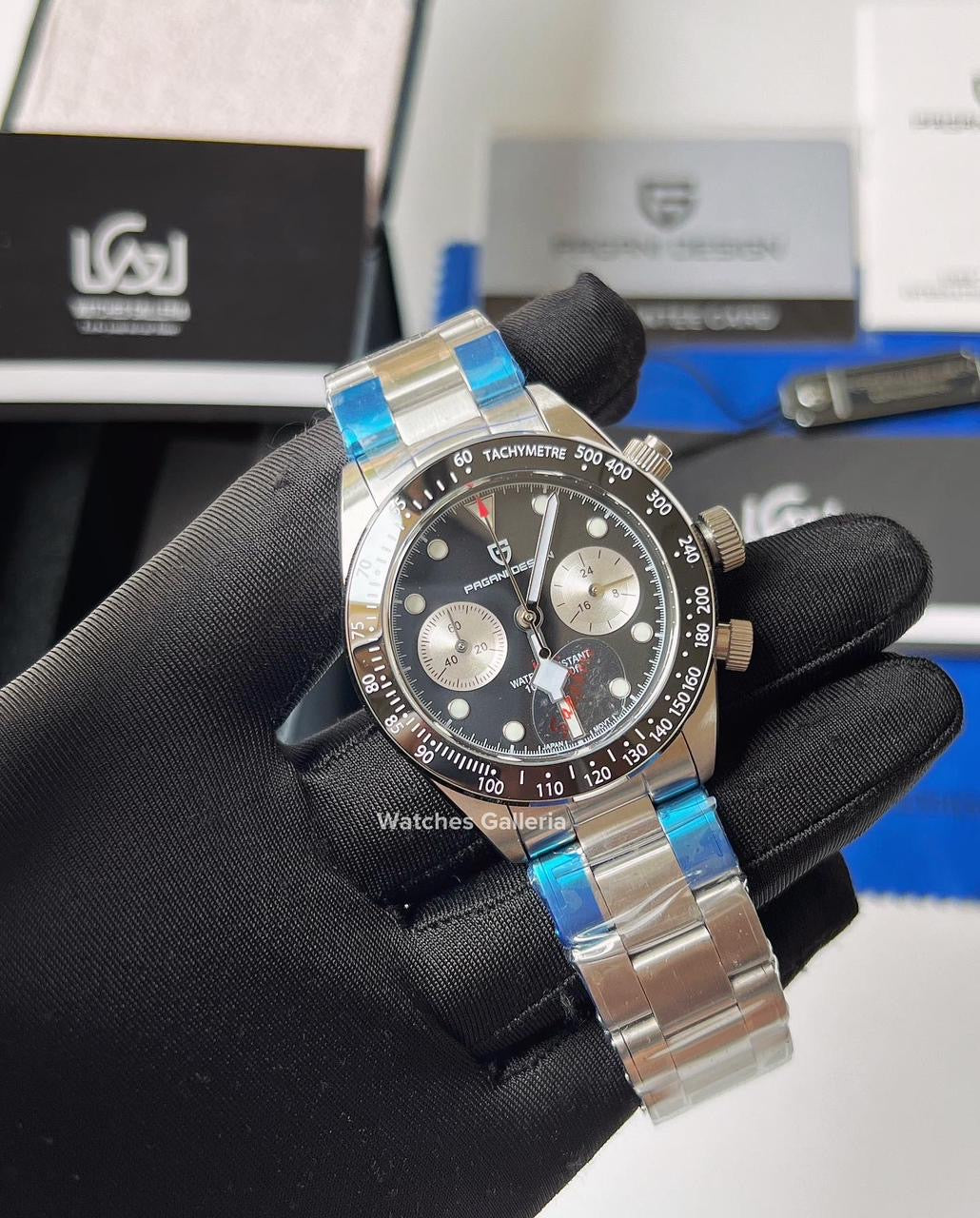Pagani Design Black Bay Chronograph Quartz (Black) PD1718 âDISCONTINUEDâ
