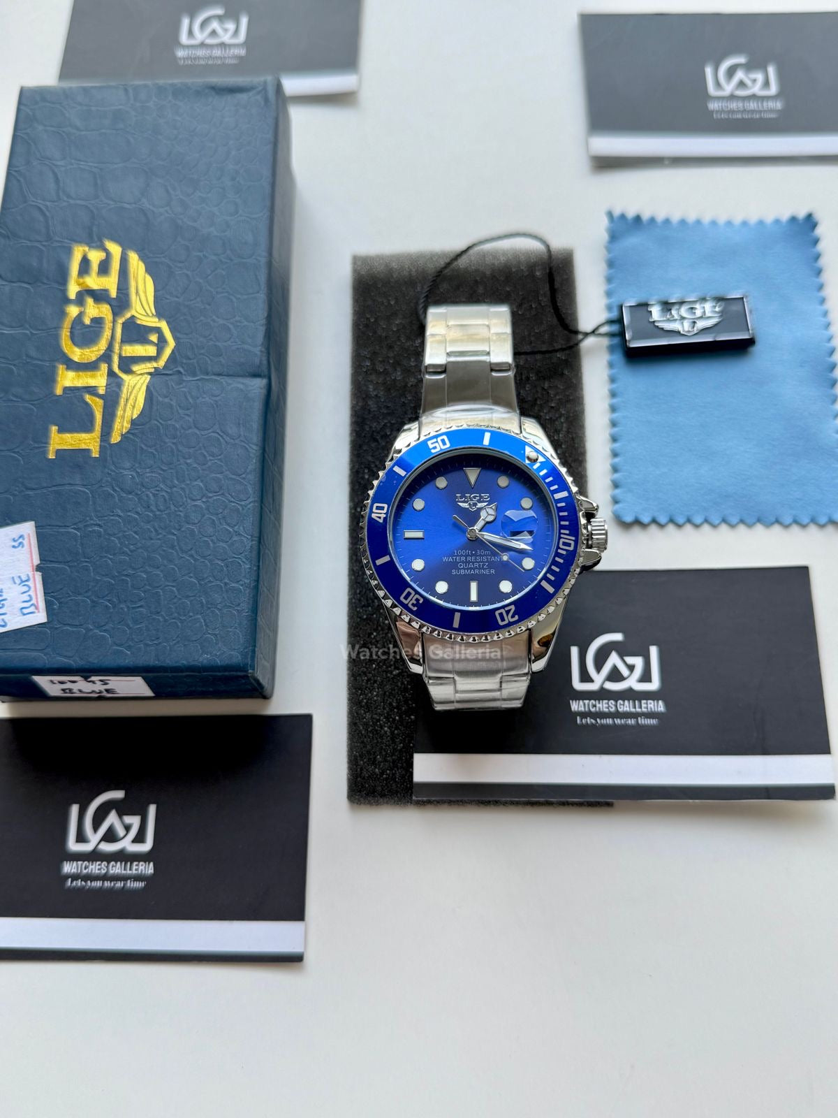 Lige Submariner Smurf Quartz Lige10045 Watches Galleria © Copyrights All Right Reserved