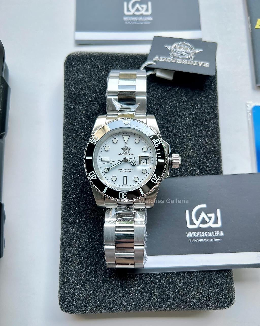 Addiesdive Submariner Date (White) MY-H3-DQZ Watches Galleria