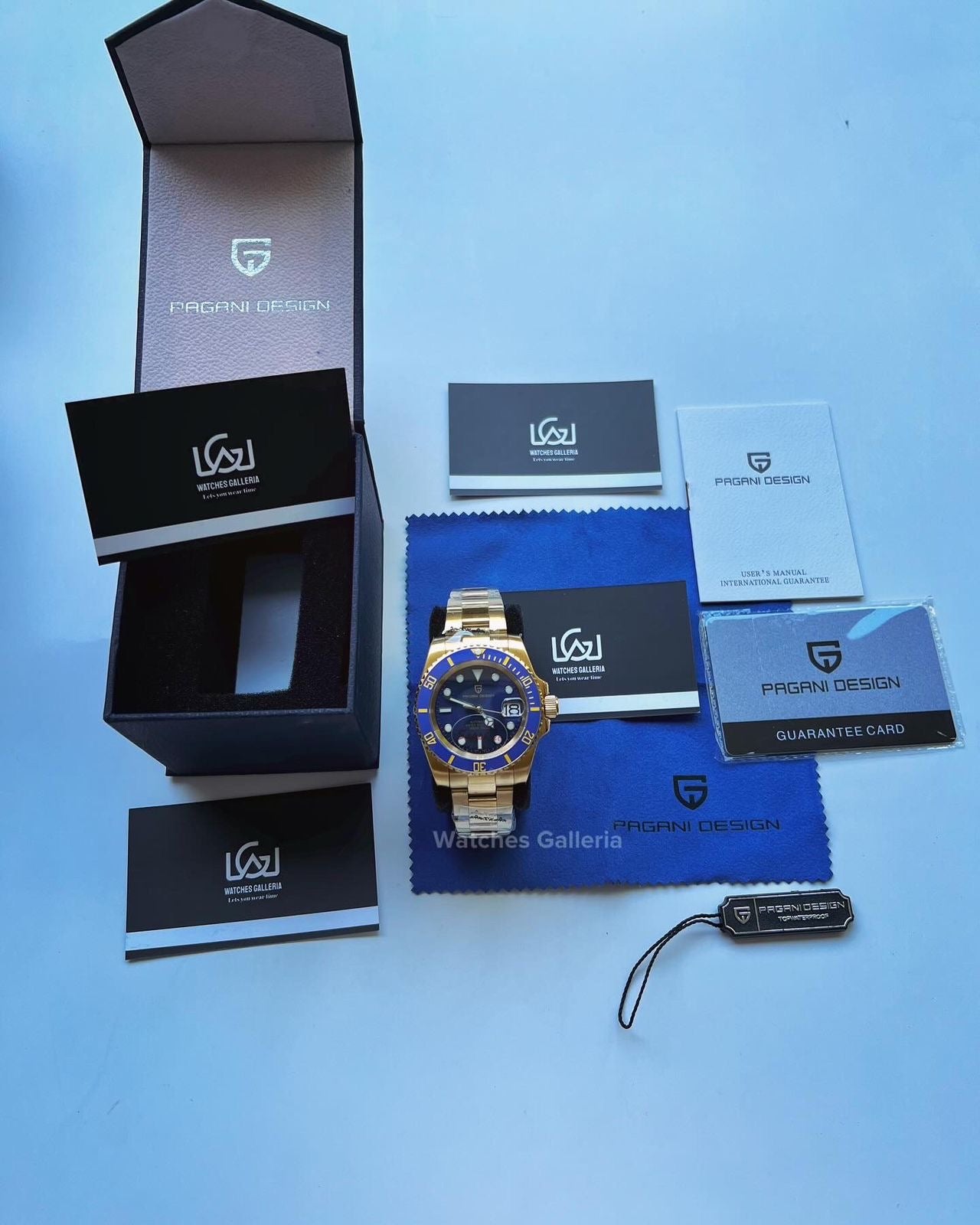 Pagani Design Submariner Date Automatic (Yellow Gold Blue) PD1661 Pagani Design