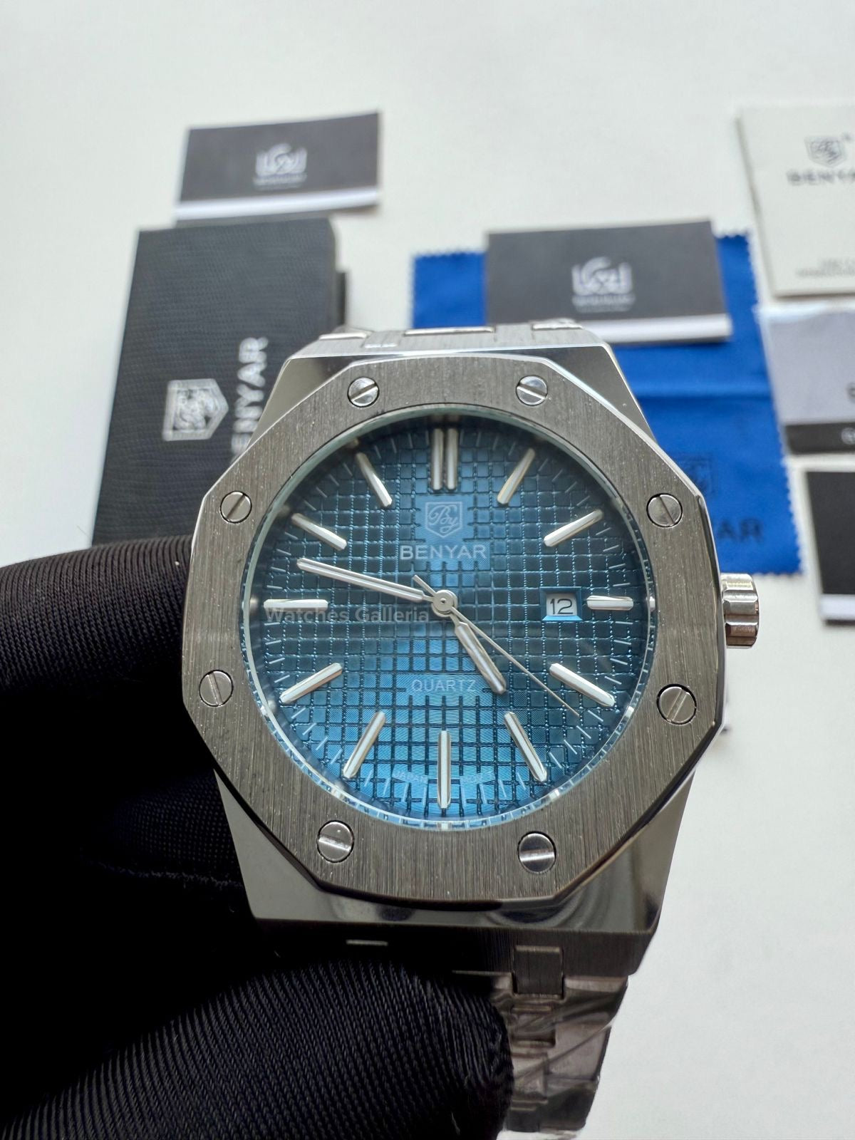 Benyar Royal Oak V2 Quartz (Blue) By5156 Watches Galleria © Copyrights All Right Reserved