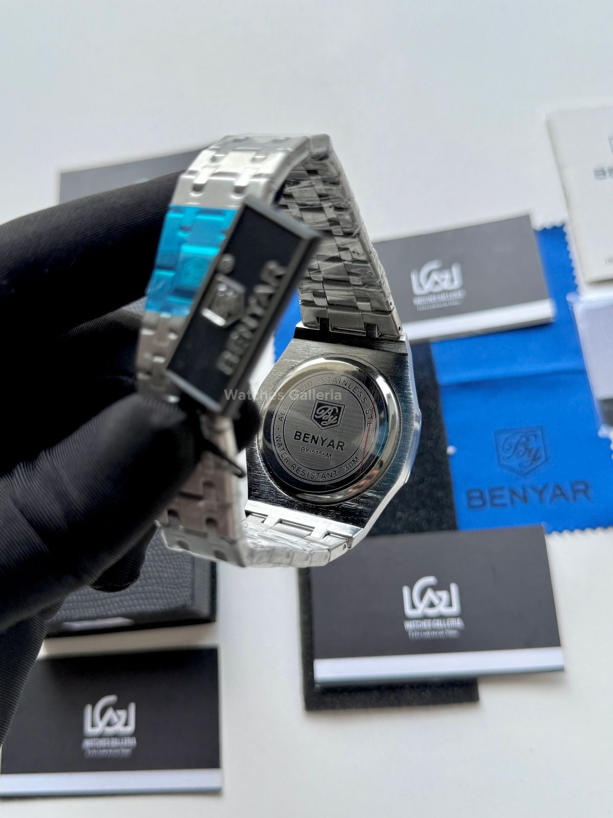 Benyar Royal Oak V2 Quartz (Black) By5156 Watches Galleria © Copyrights All Right Reserved