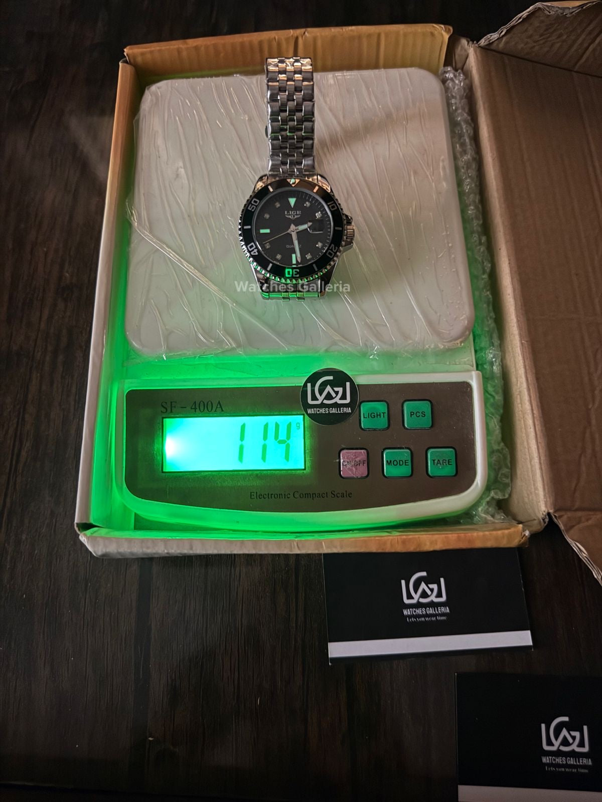 Lige Submariner Quartz (Black) Lige89151 Watches Galleria