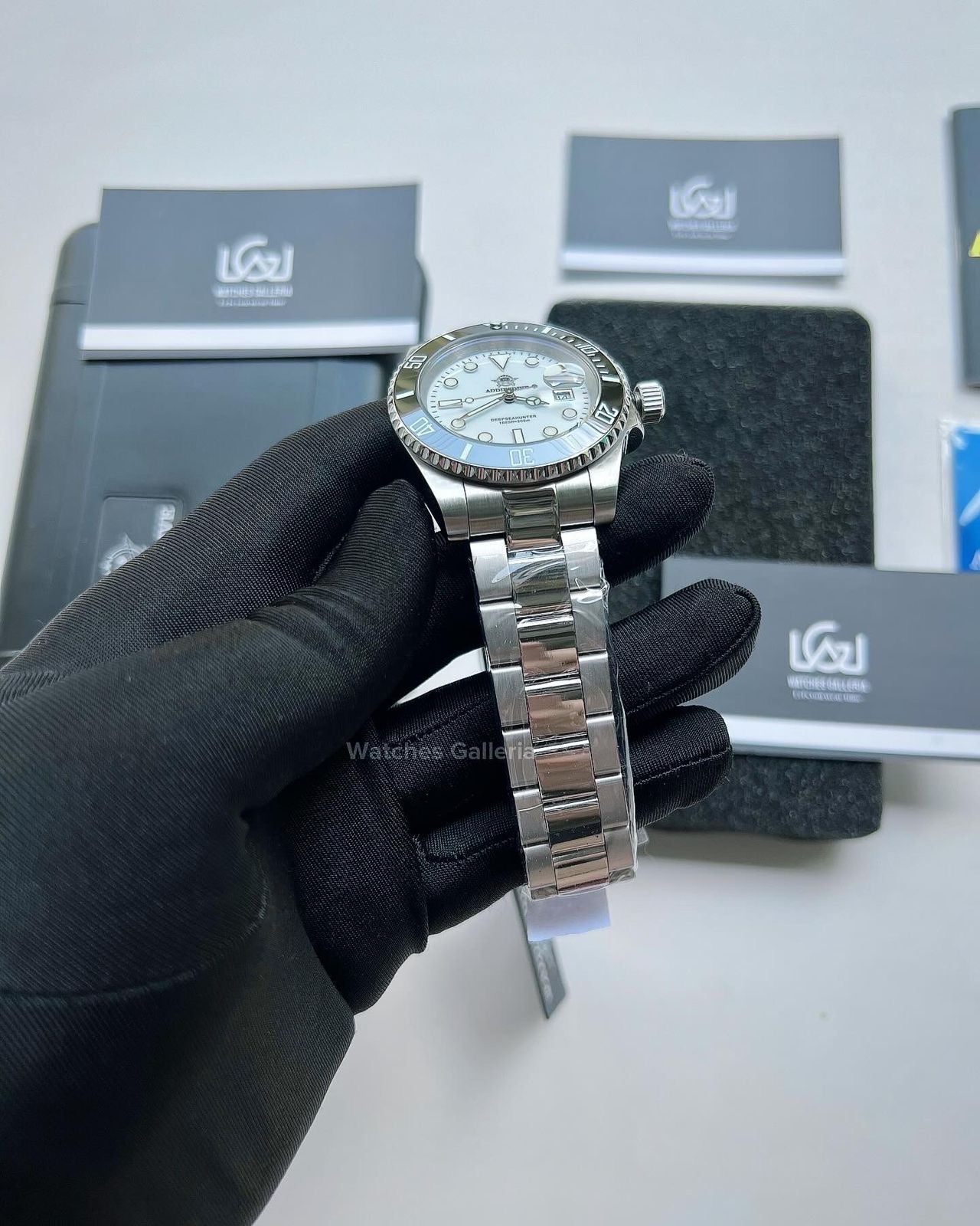 Addiesdive Submariner Date (White) MY-H3-DQZ Watches Galleria