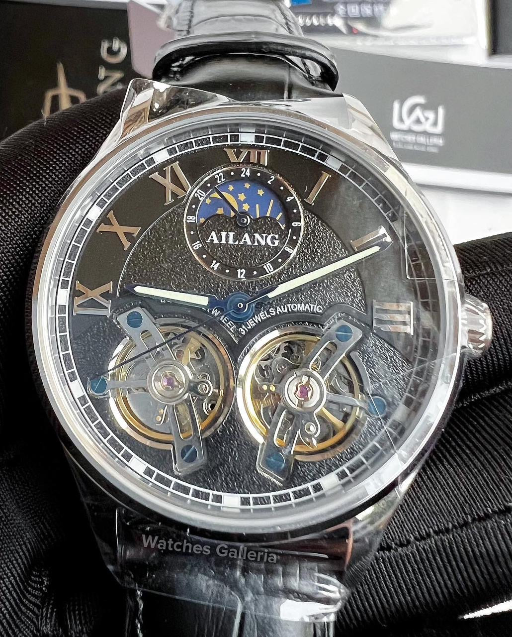 Ailang Double Flywheel Automatic (Silver/Black) AL8822