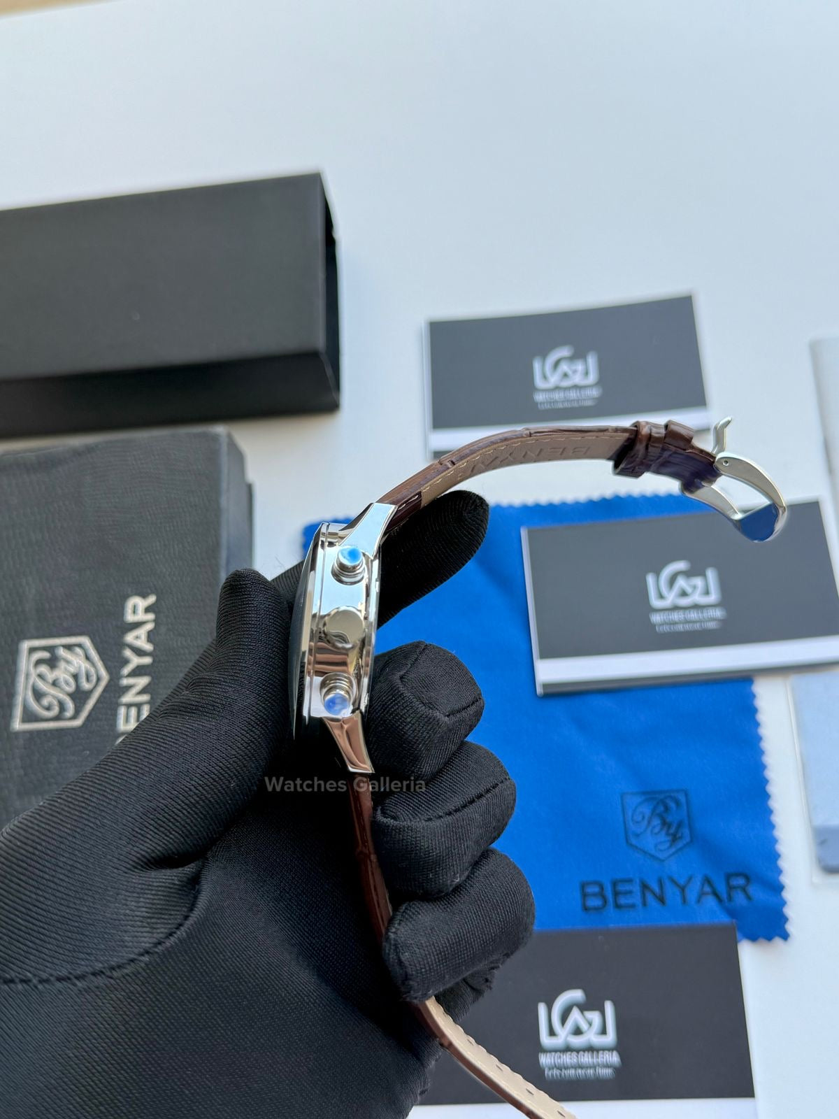 Benyar Classic Chronograph Quartz (Brown ~ Silver) BY5102 Watches Galleria