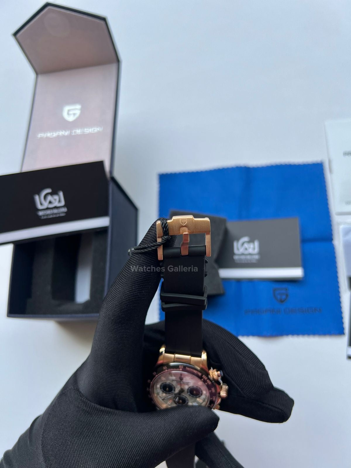 Pagani Design Daytona Quartz Watch (Rose Gold Meteorite) PD1664 Watches Galleria