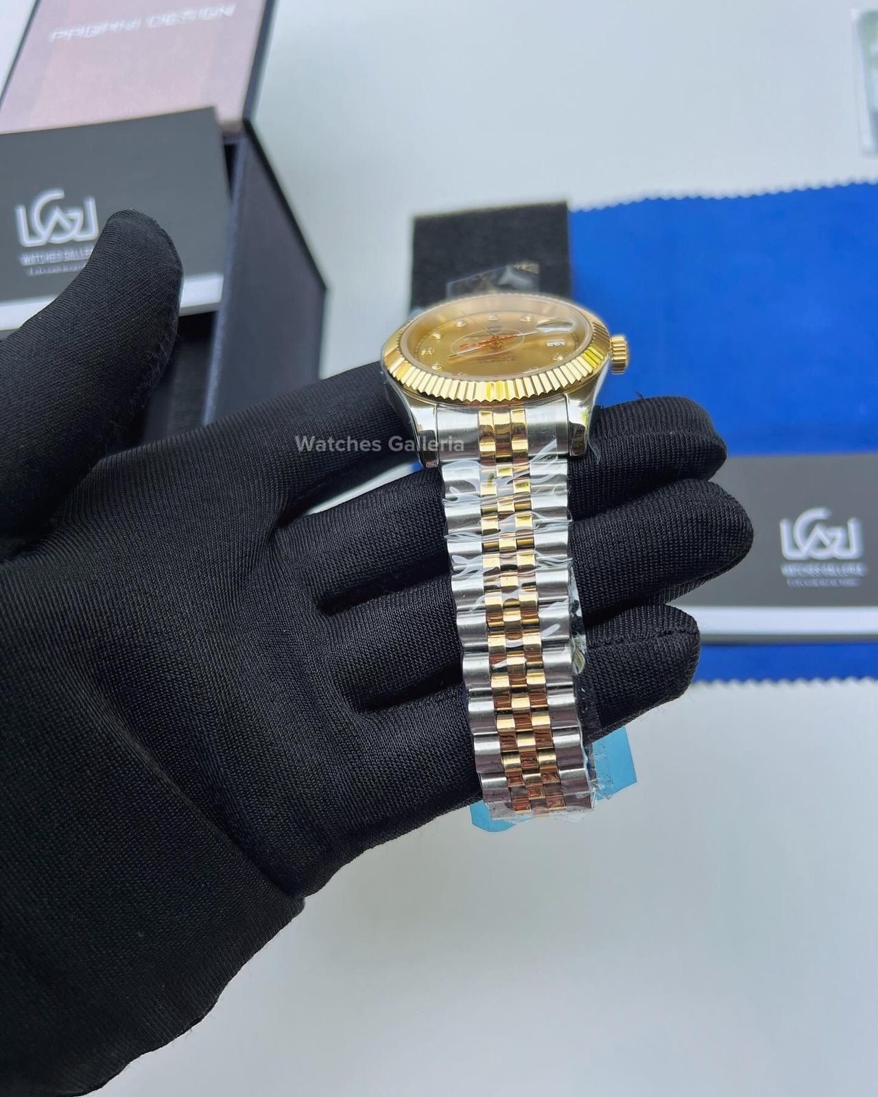 Pagani Design DateJust Stones Dial Automatic (Gold) PD1645 Watches Galleria