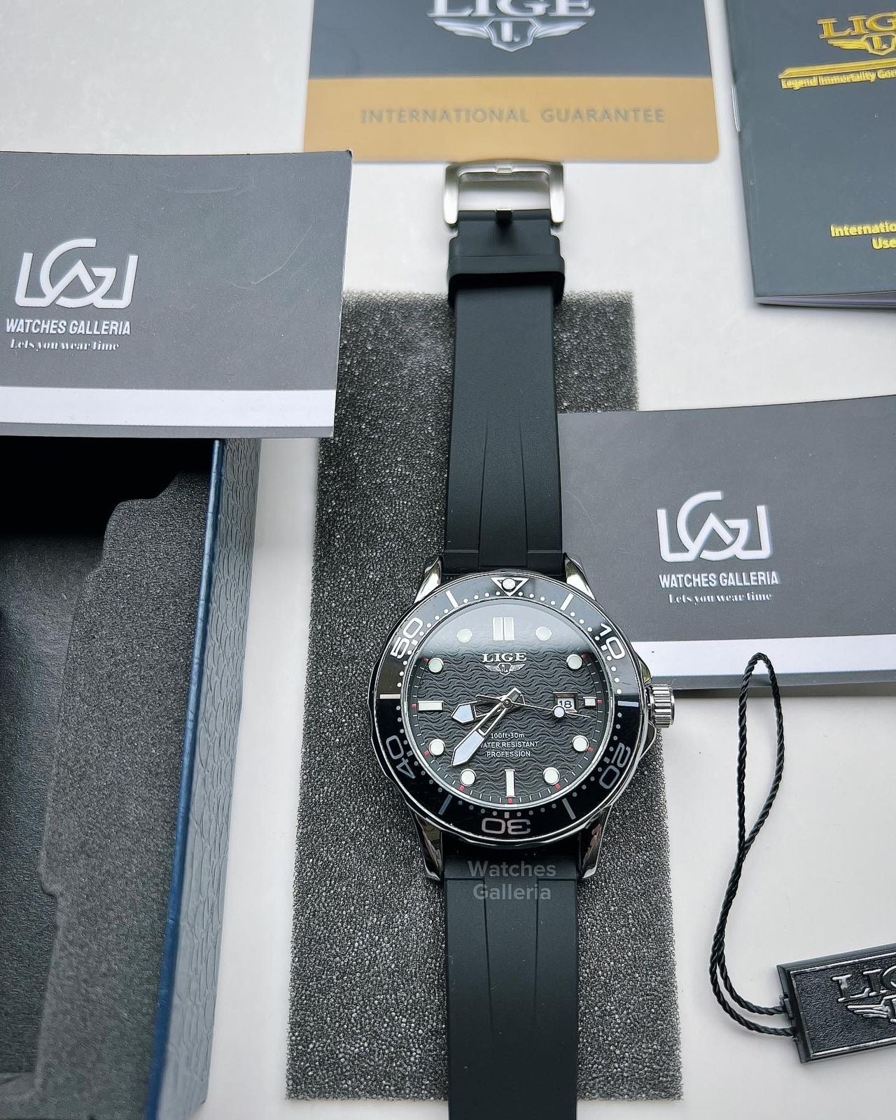 Lige Sea Master Diver Quartz (Black) LG8963