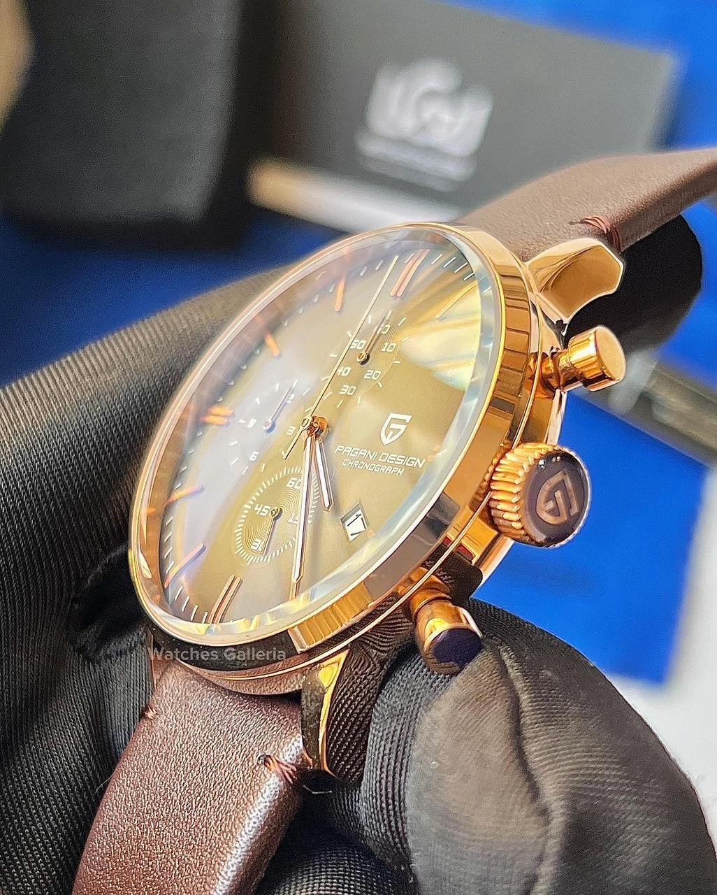 Pagani Design Flight Chronograph Quartz (Brown/Gold/Champagne) PD2720