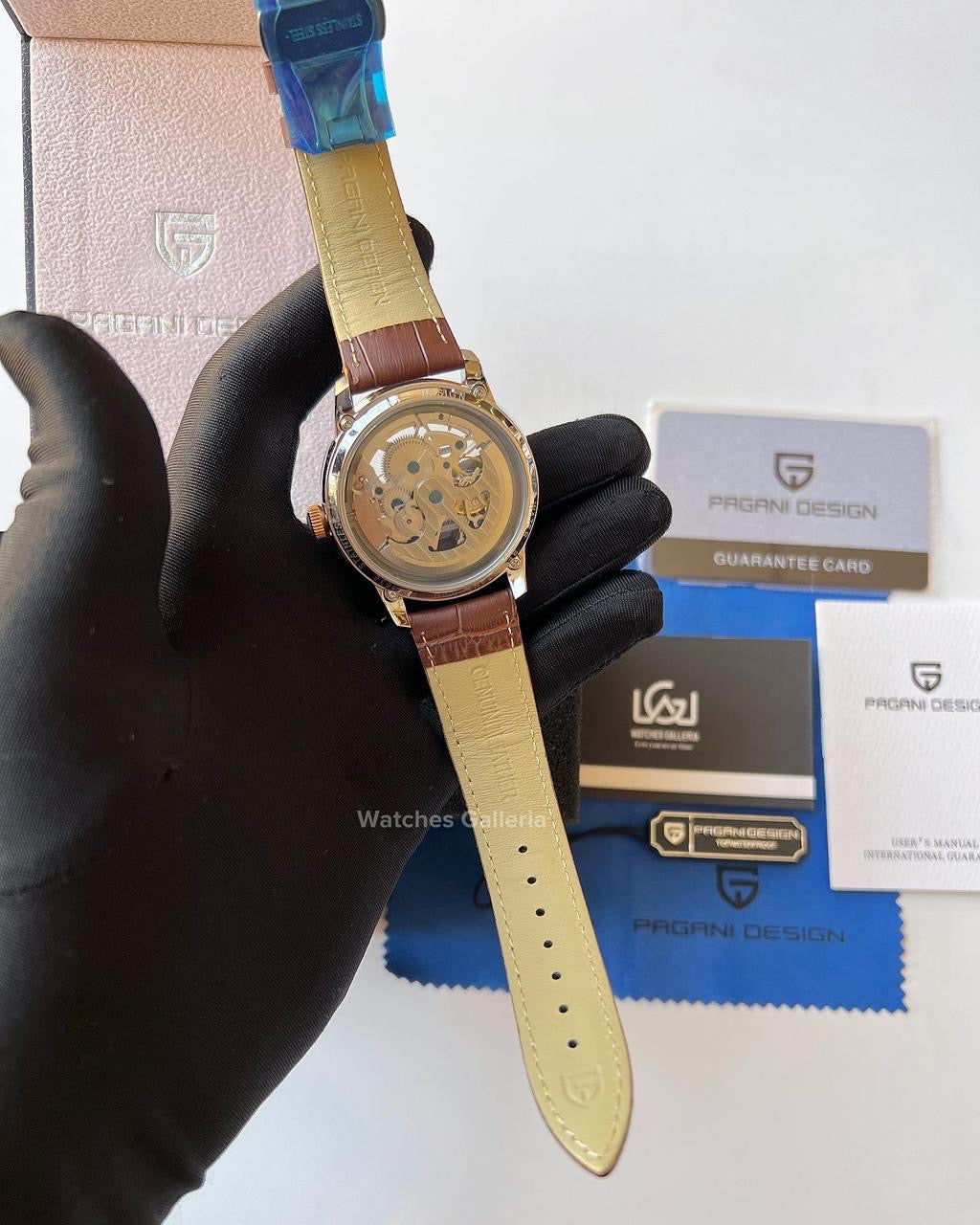 Pagani Design Skeleton Automatic (Brown/Gold) PD1638