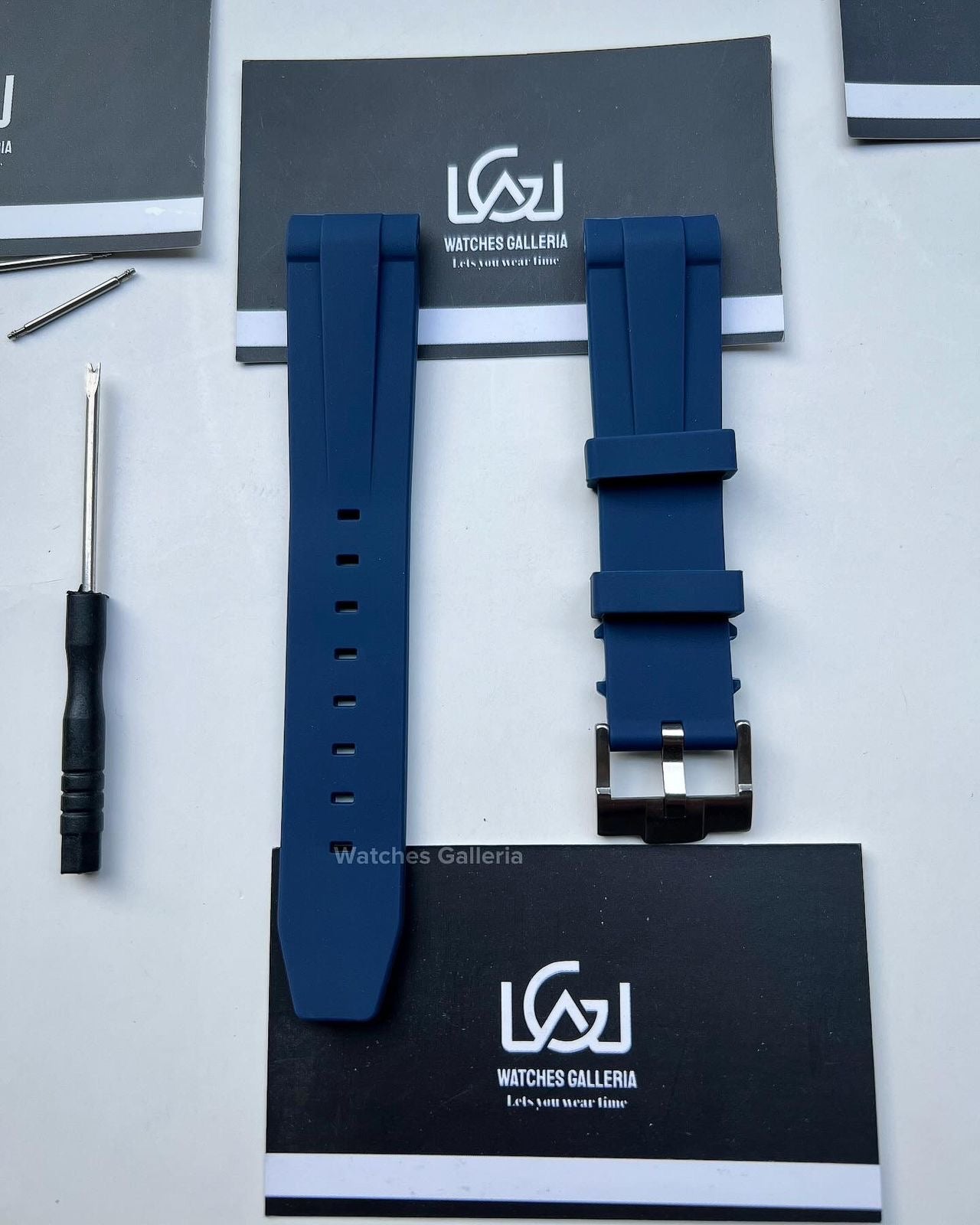 Silicon Straps (Navy Blue w/ Silver Buckle)