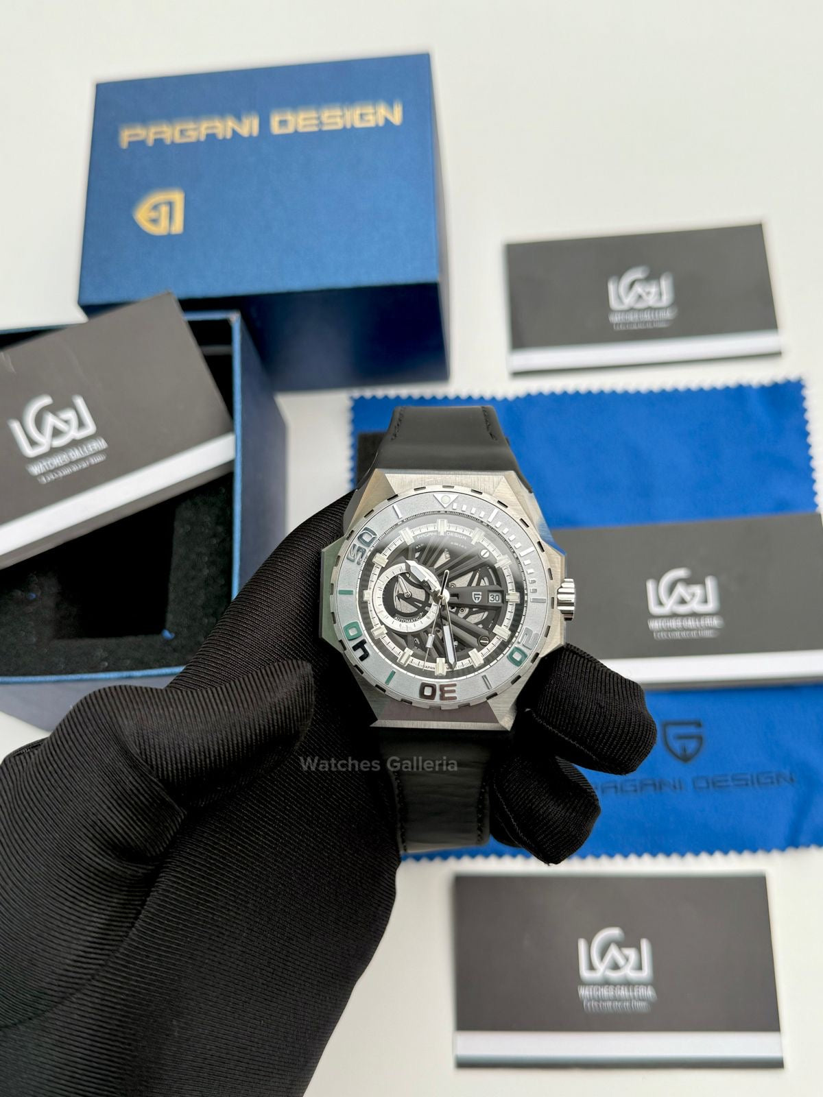 Pagani Design Werdelin Japan Automatic Movement (Silver/Black) PDys007 Watches Galleria