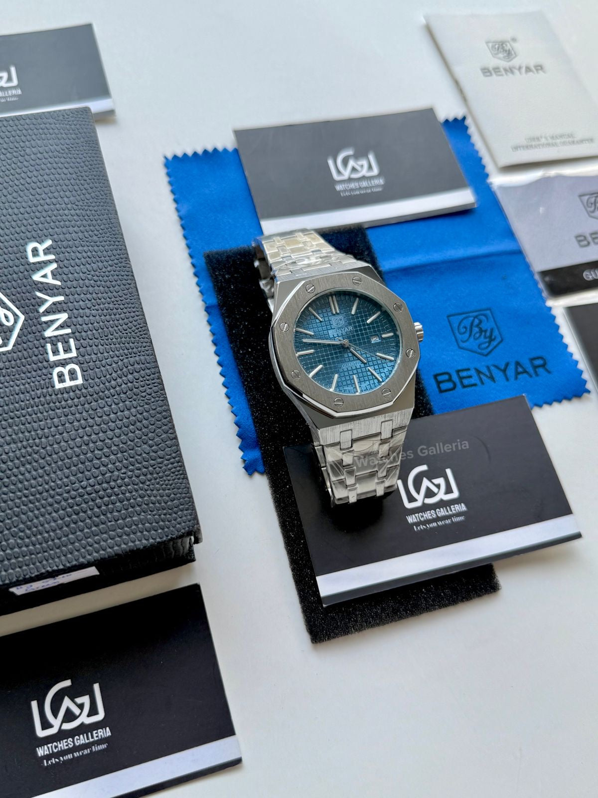 Benyar Royal Oak V2 Quartz (Blue) By5156 Watches Galleria © Copyrights All Right Reserved