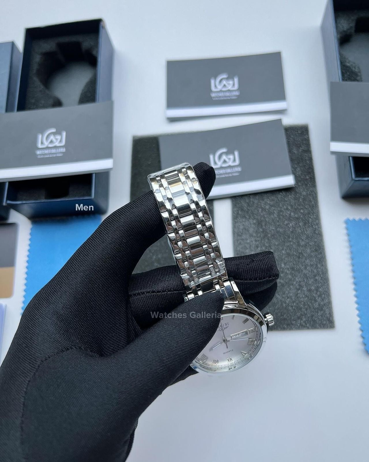 Lige Date Day Couple Watch (Silver) Lige9846 Lige10007L