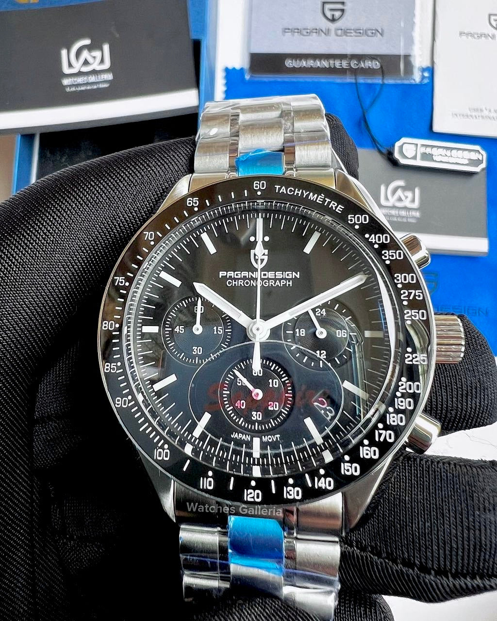 Pagani Design Speedmaster Moonwatch Quartz (Black) PD1701 V3