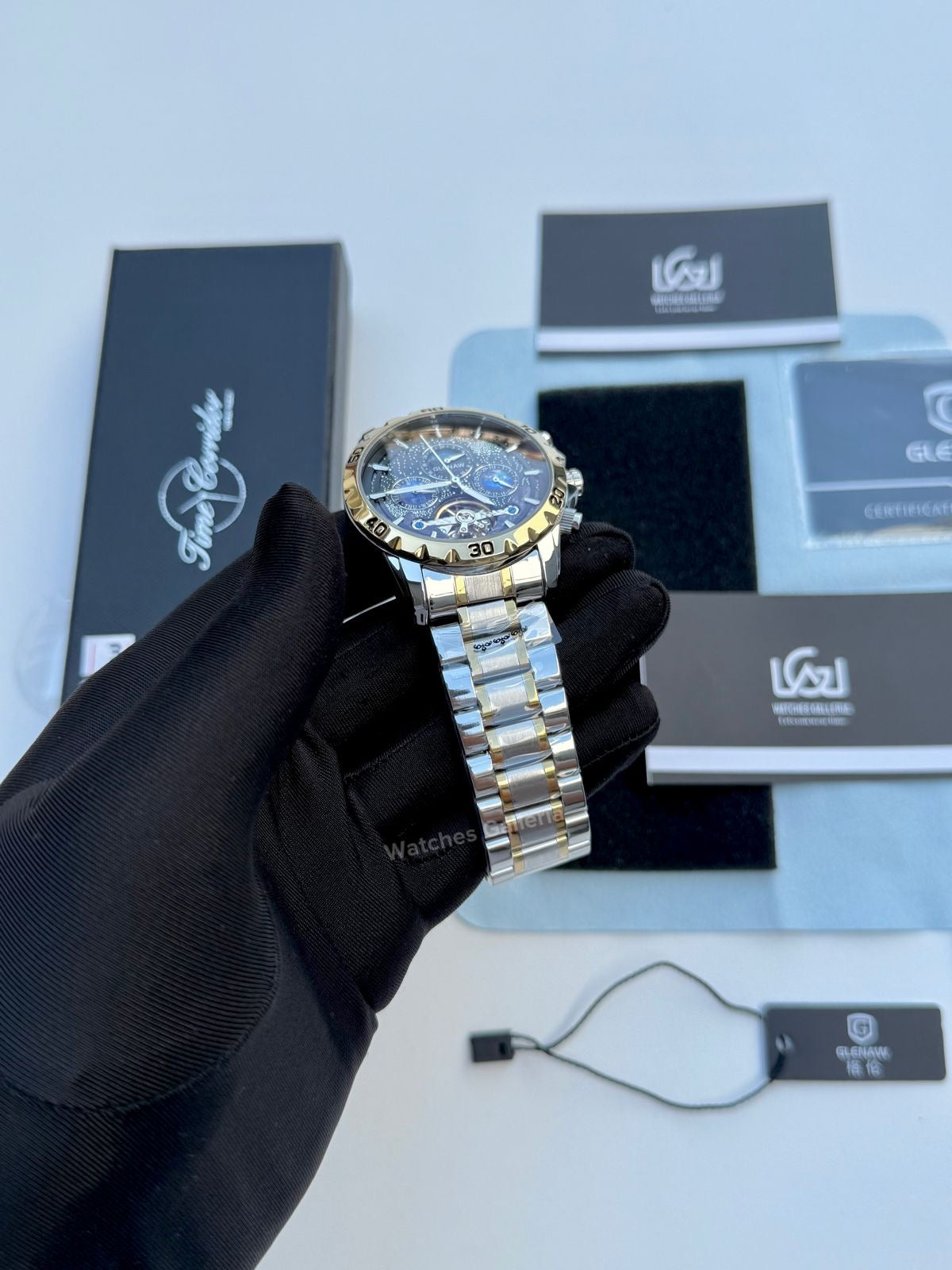 Glenaw Moonphase Automatic (Black/Gold) GL8919 Watches Galleria