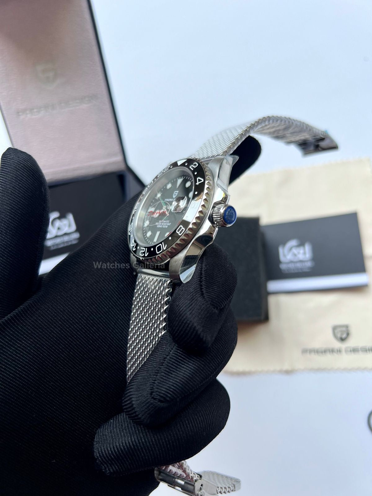 Pagani Design GMT Master I Automatic Watch (Exclusive Mesh Bracelet) PD1662 Watches Galleria