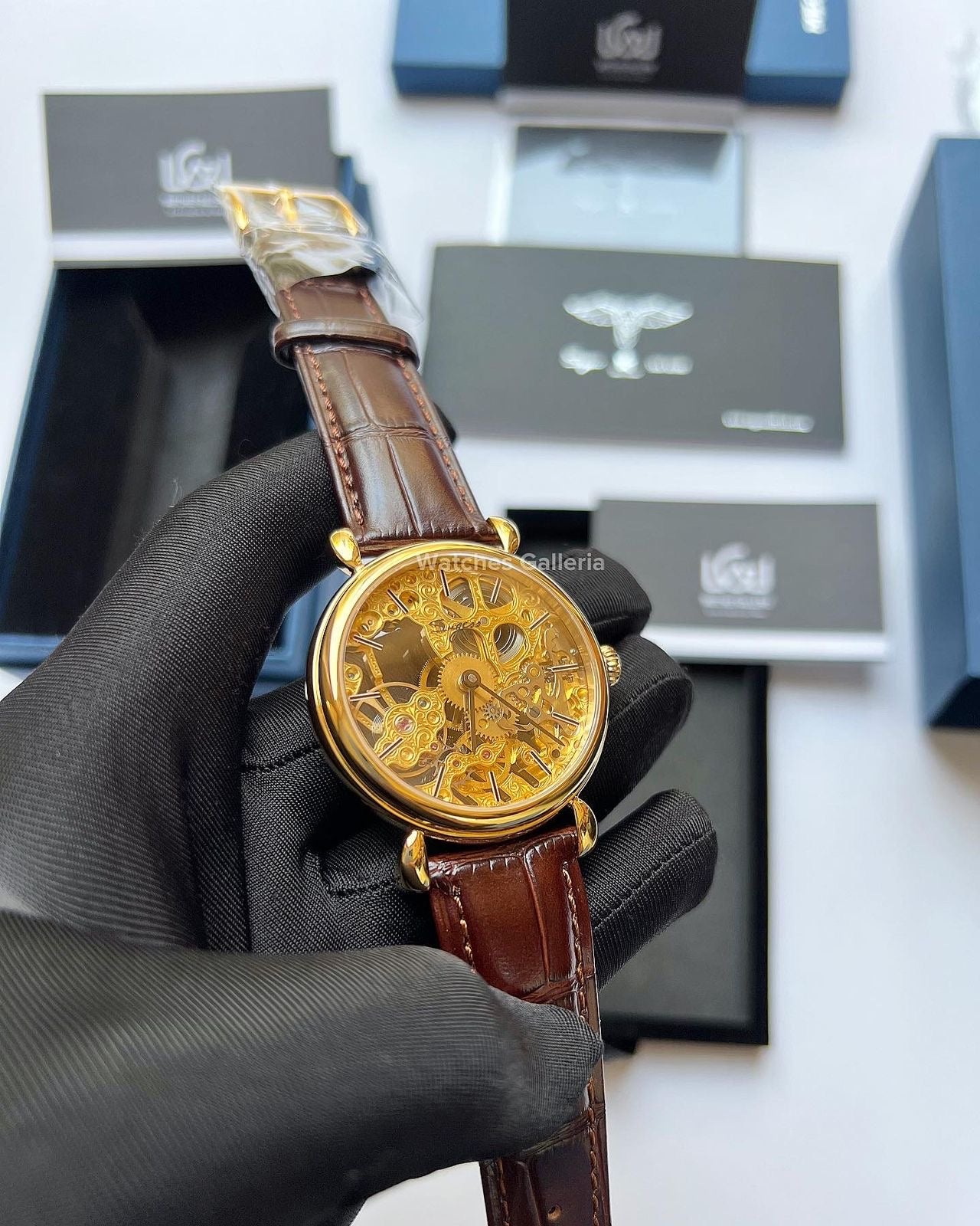 Sugess Skeleton Slimmaster Manual Wind (Brown Gold) SU3600 (Discontinued)