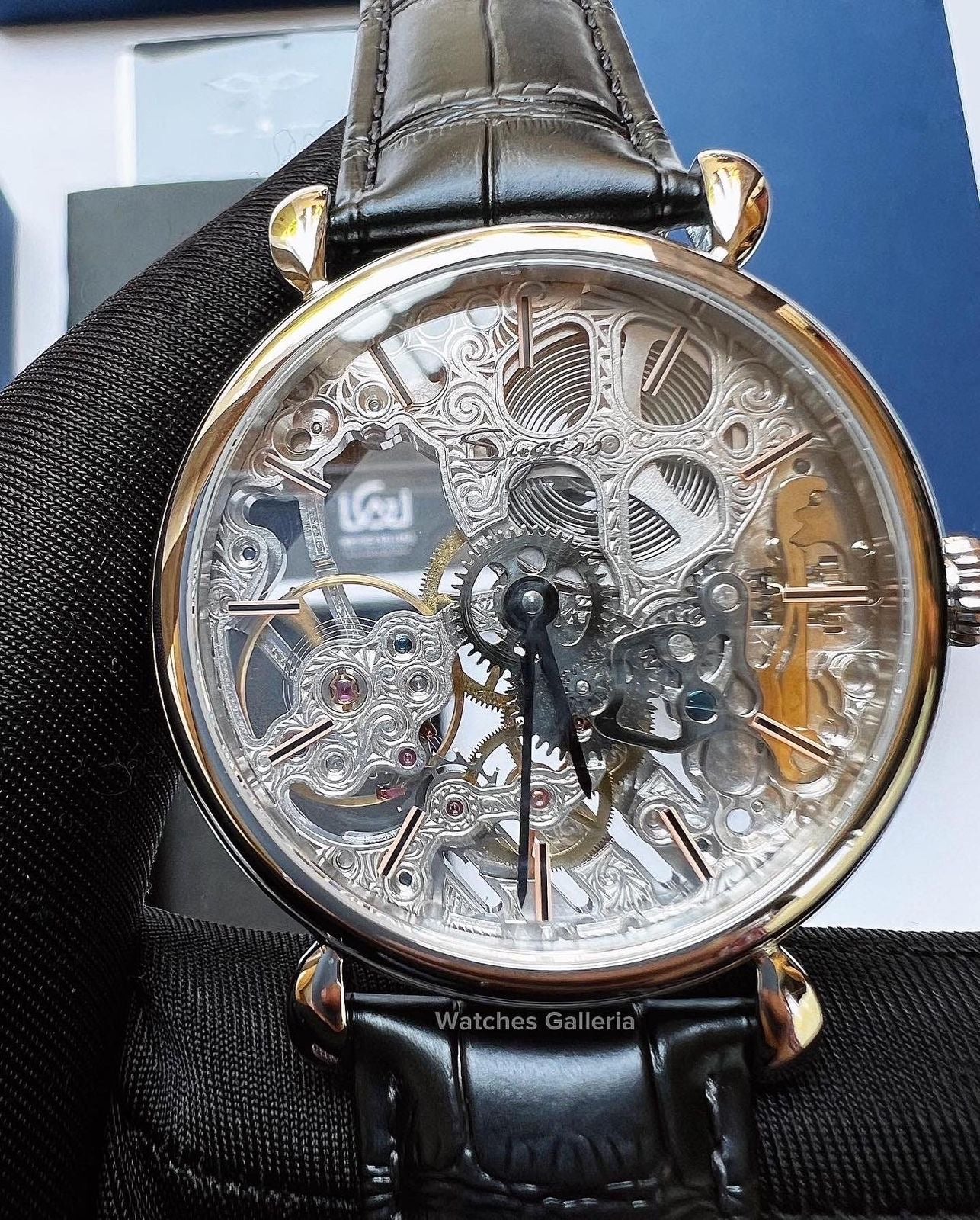 Sugess Skeleton Slimmaster Manual Wind (Black Silver) SU3600 (Discontinued)