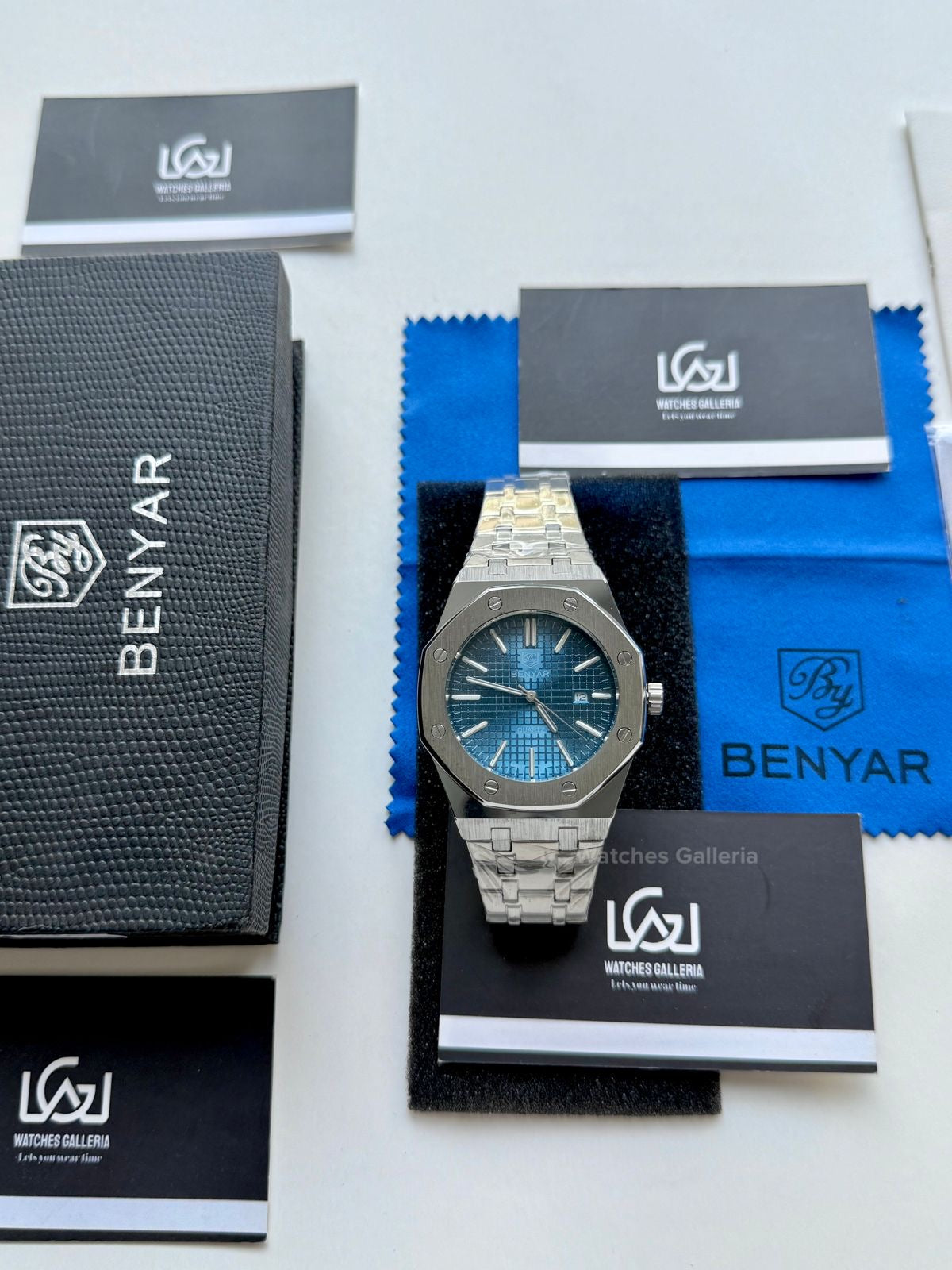 Benyar Royal Oak V2 Quartz (Blue) By5156 Watches Galleria © Copyrights All Right Reserved