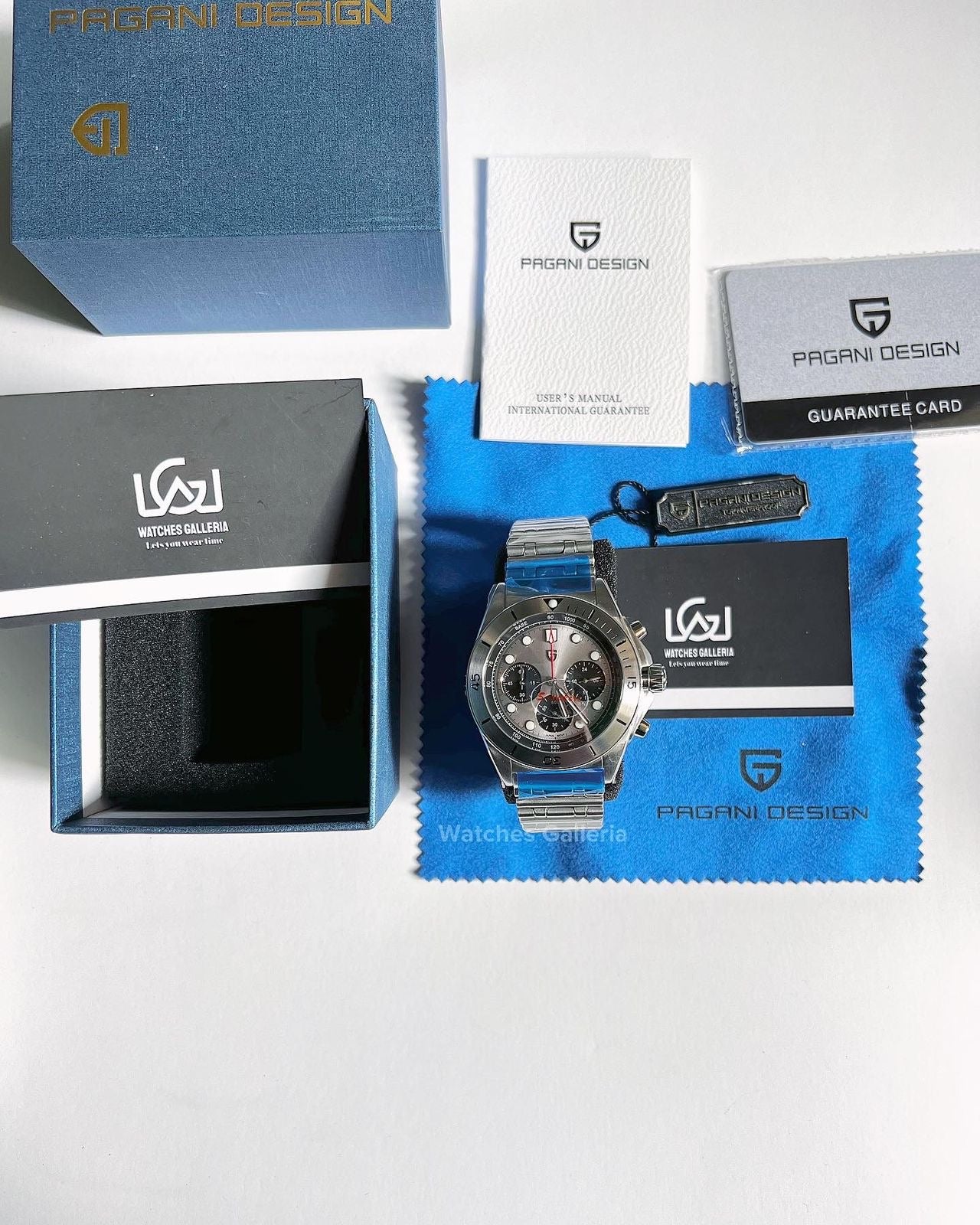 Pagani Design Chronomat W/ Rouleaux Bracelet (Silver) PD1705