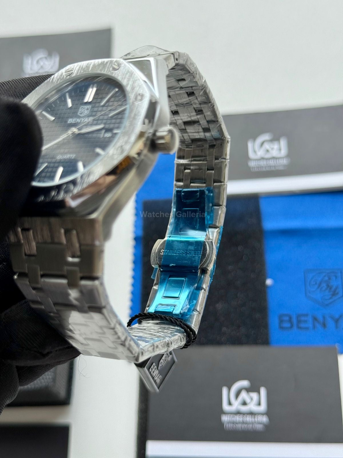 Benyar Royal Oak V2 Quartz (Black) By5156 Watches Galleria © Copyrights All Right Reserved