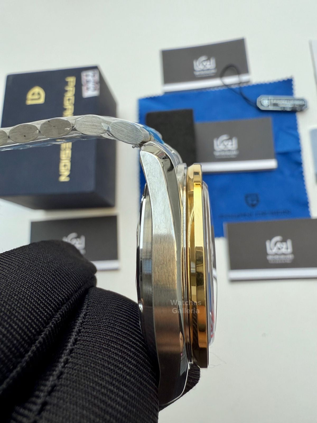 Pagani Design Speedmaster Moonwatch Quartz Black/Gold (V3) PD1701 Watches Galleria