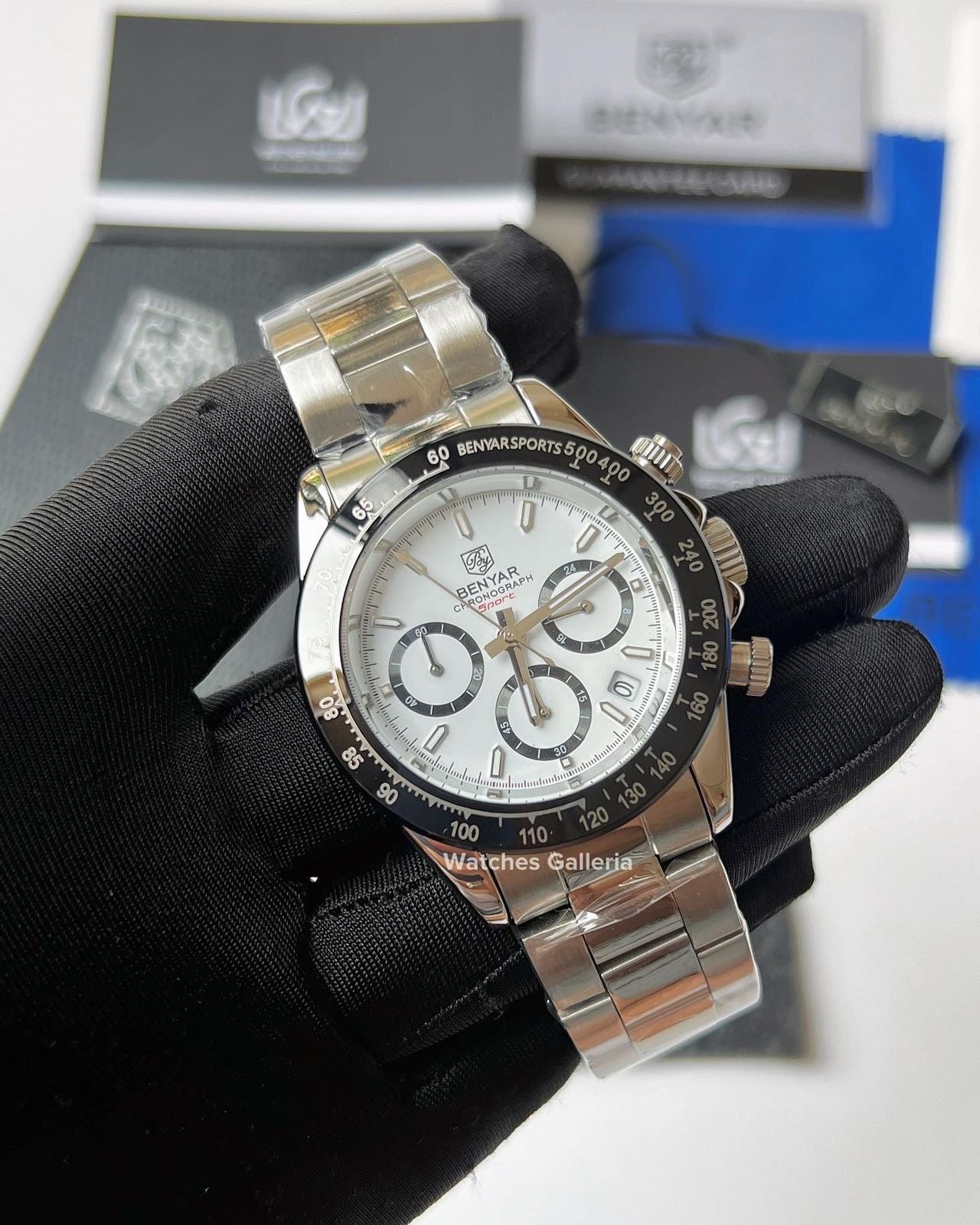 Benyar Daytona Chronograph Quartz (White) BY5169