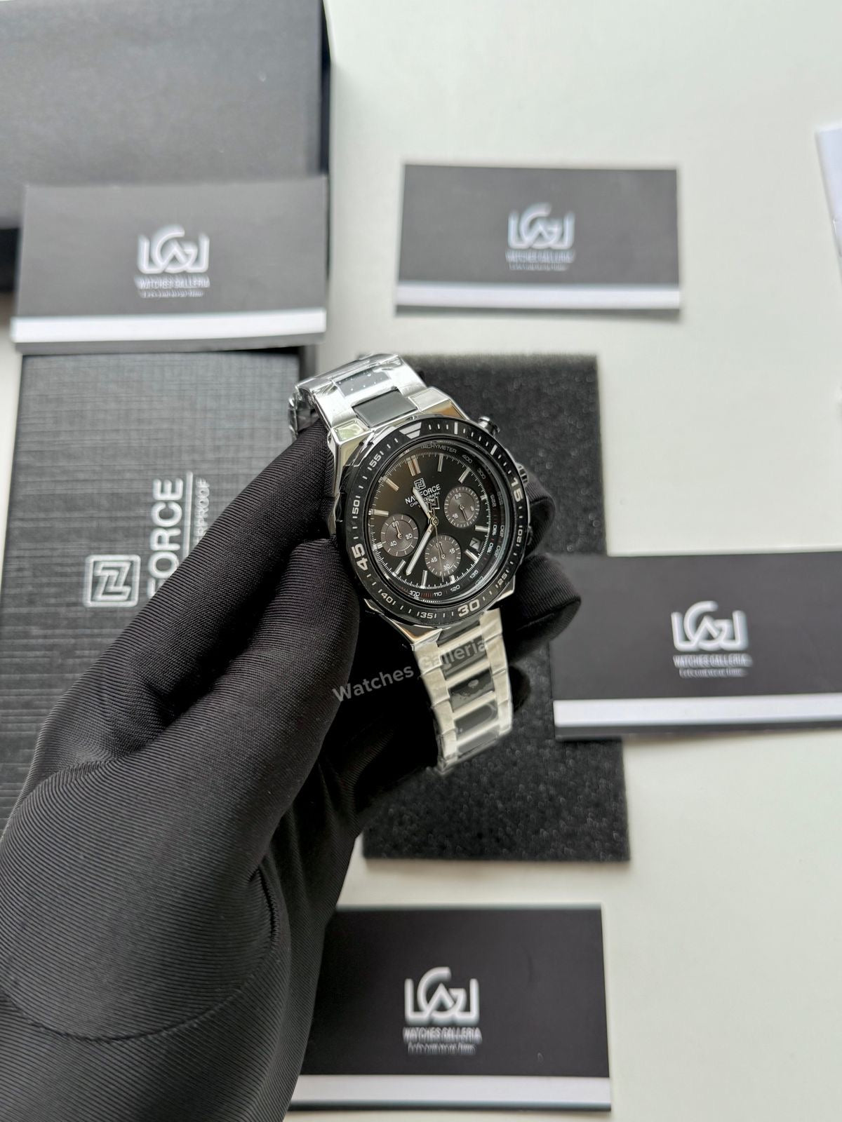 Naviforce Formula I Chronograph Quartz (Silver/Black) NF8049 Watches Galleria